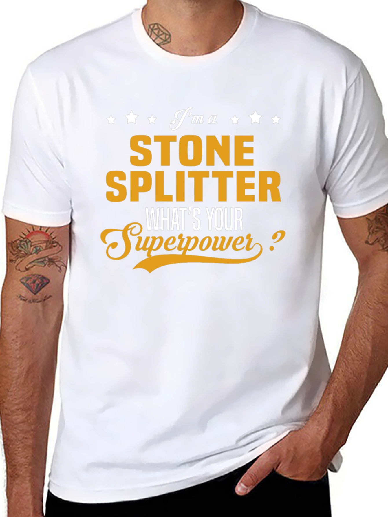Stone Splitter Superpower T-Shirt - Cool Job Pride Tee