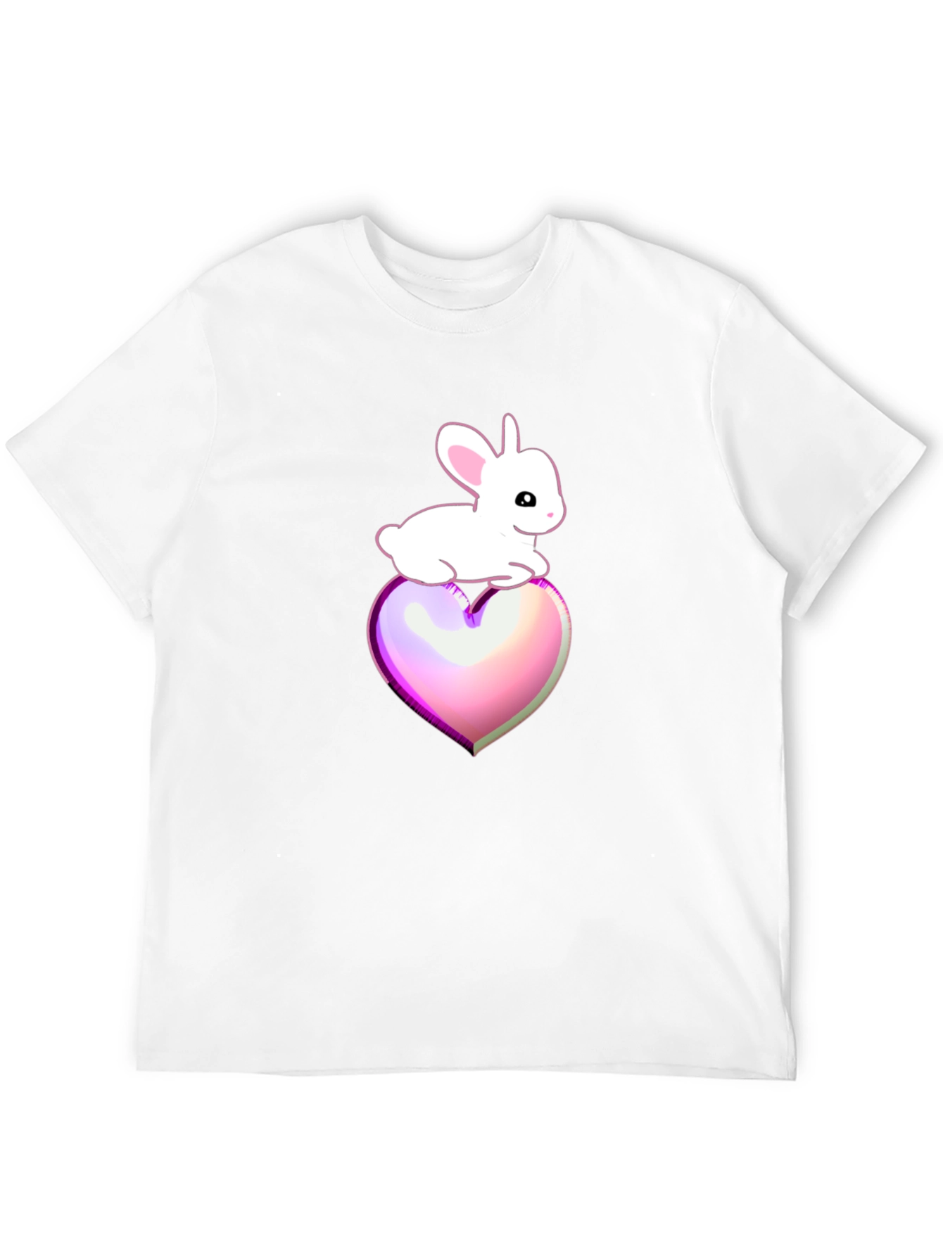 Bunny on Heart Graphic Tee - Black