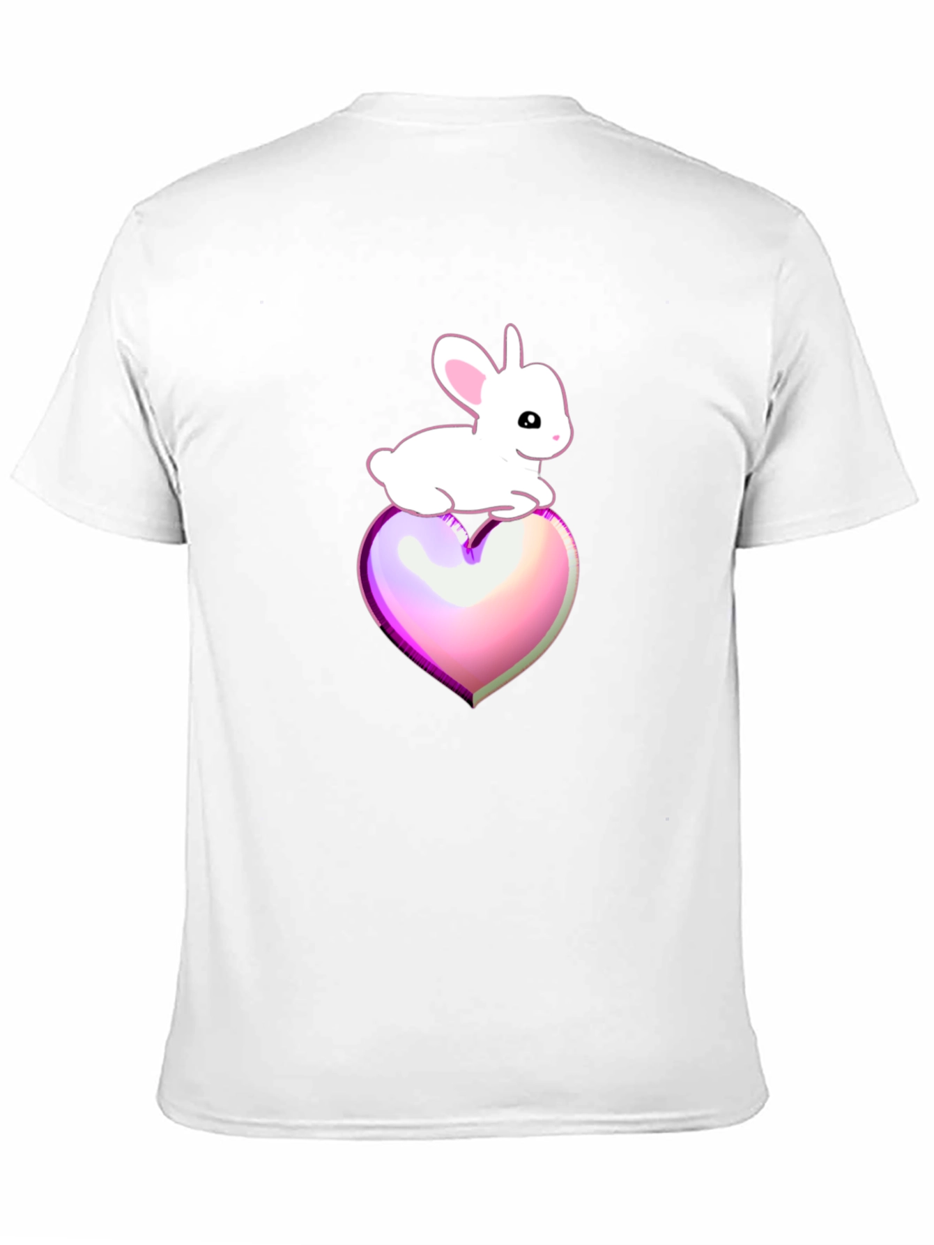 Bunny on Heart Graphic Tee - Black