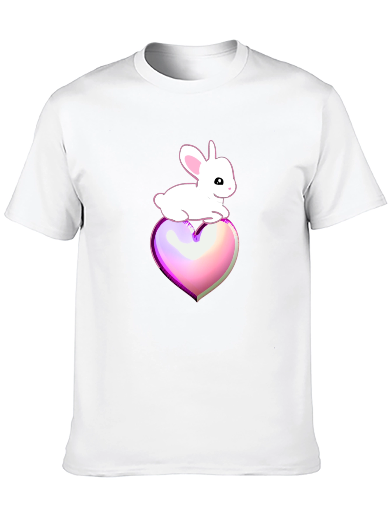 Bunny on Heart Graphic Tee - Black