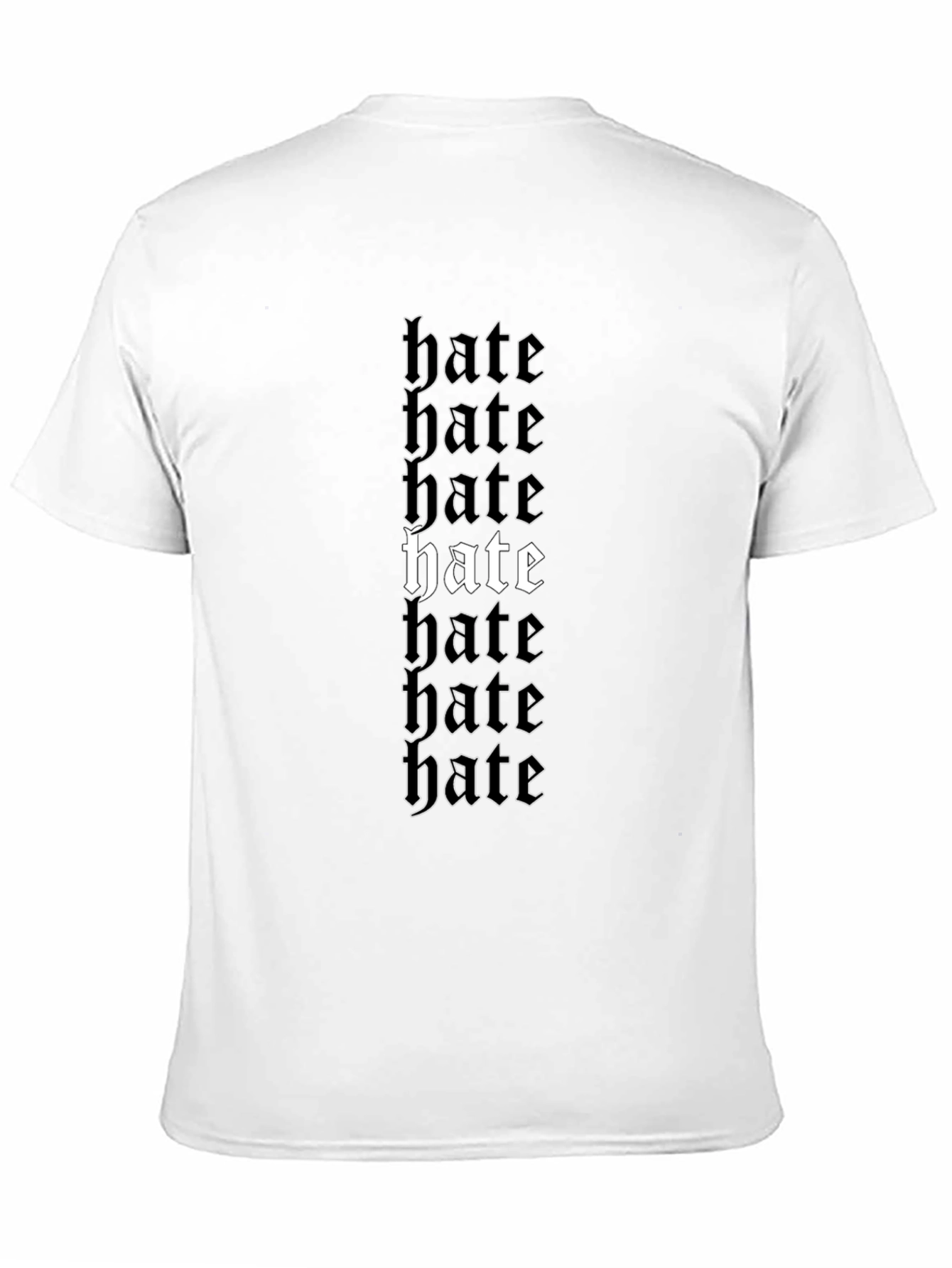 Hate Graphic Tee - Black Crew Neck T-Shirt