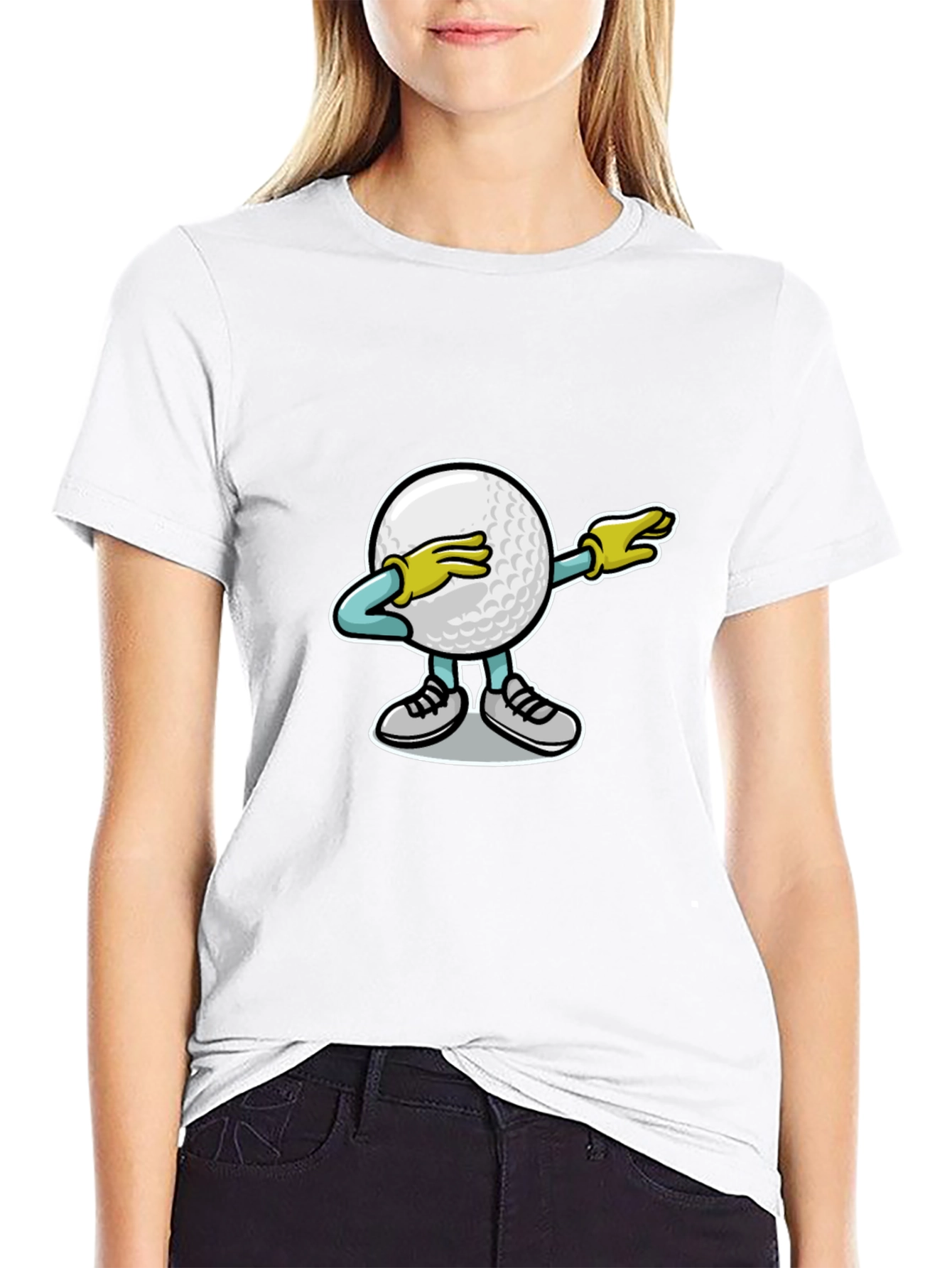 Dabbing Golf Ball Graphic T-Shirt