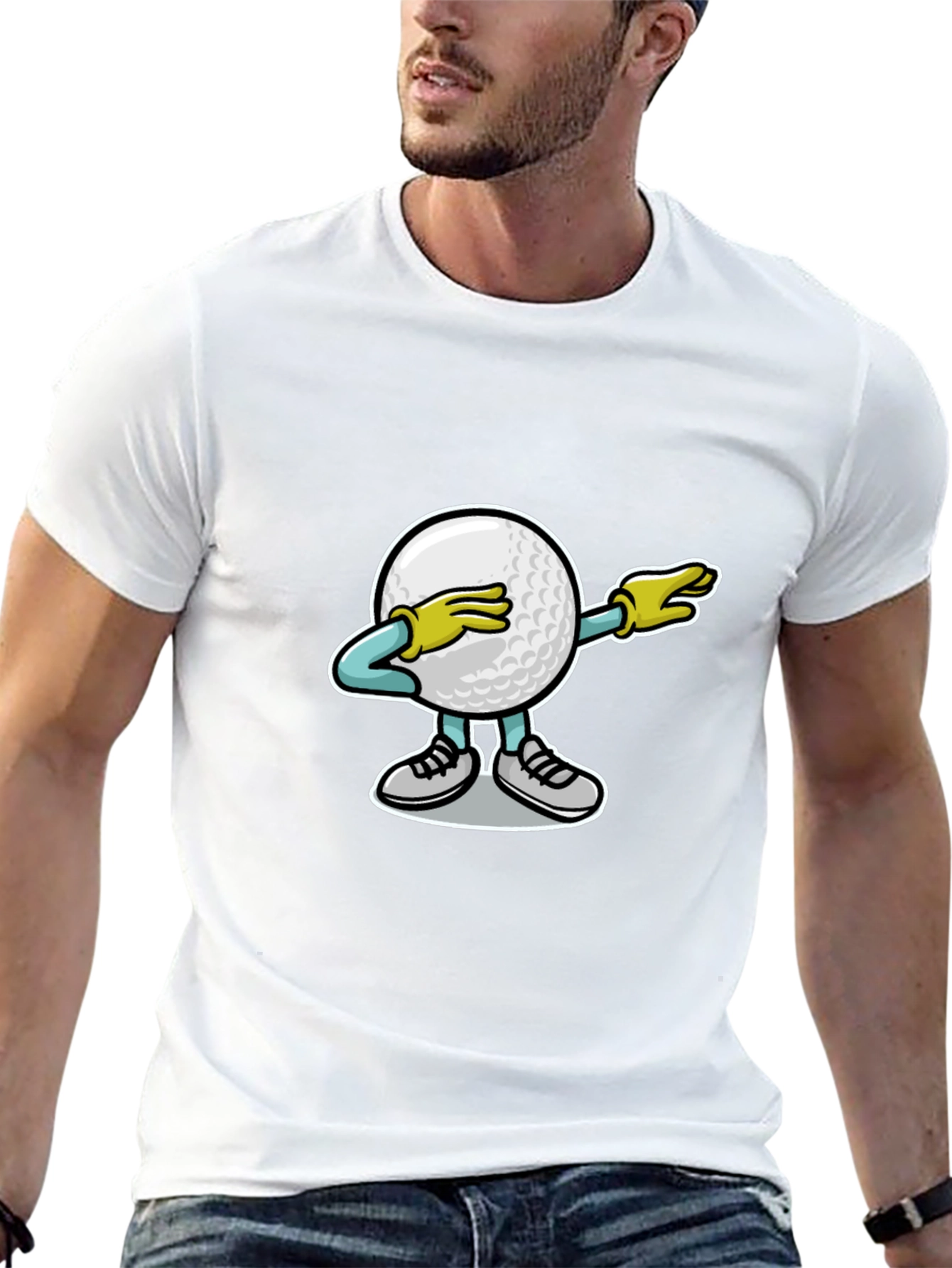 Dabbing Golf Ball Graphic T-Shirt