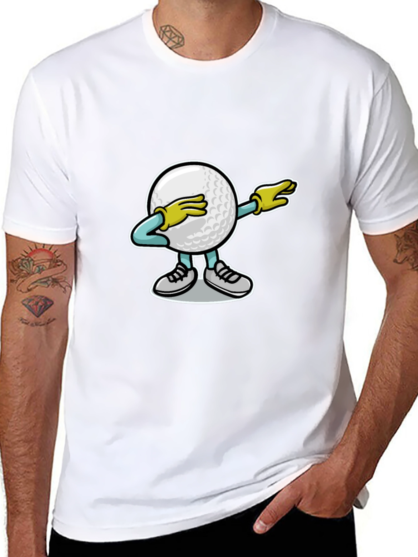 Dabbing Golf Ball Graphic T-Shirt