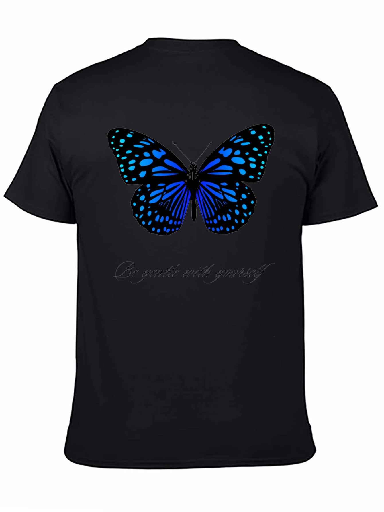 Butterfly Graphic Tee - Be Gentle Black T-Shirt