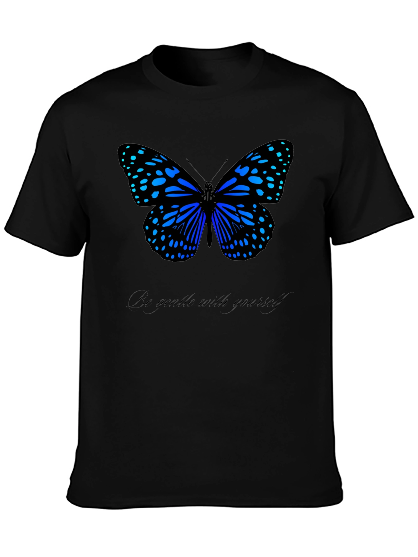Butterfly Graphic Tee - Be Gentle Black T-Shirt