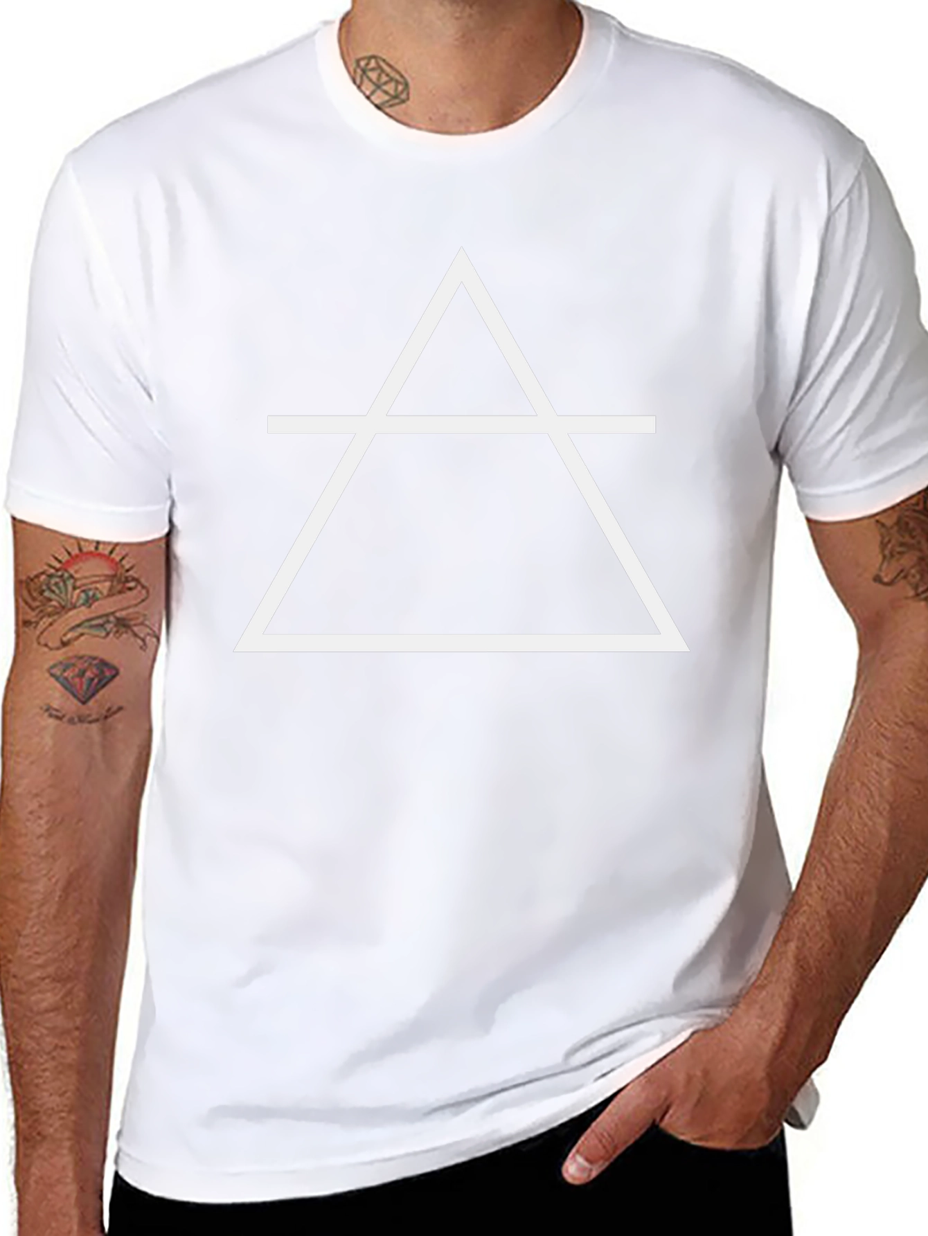 Geometric Symbol Black T-Shirt