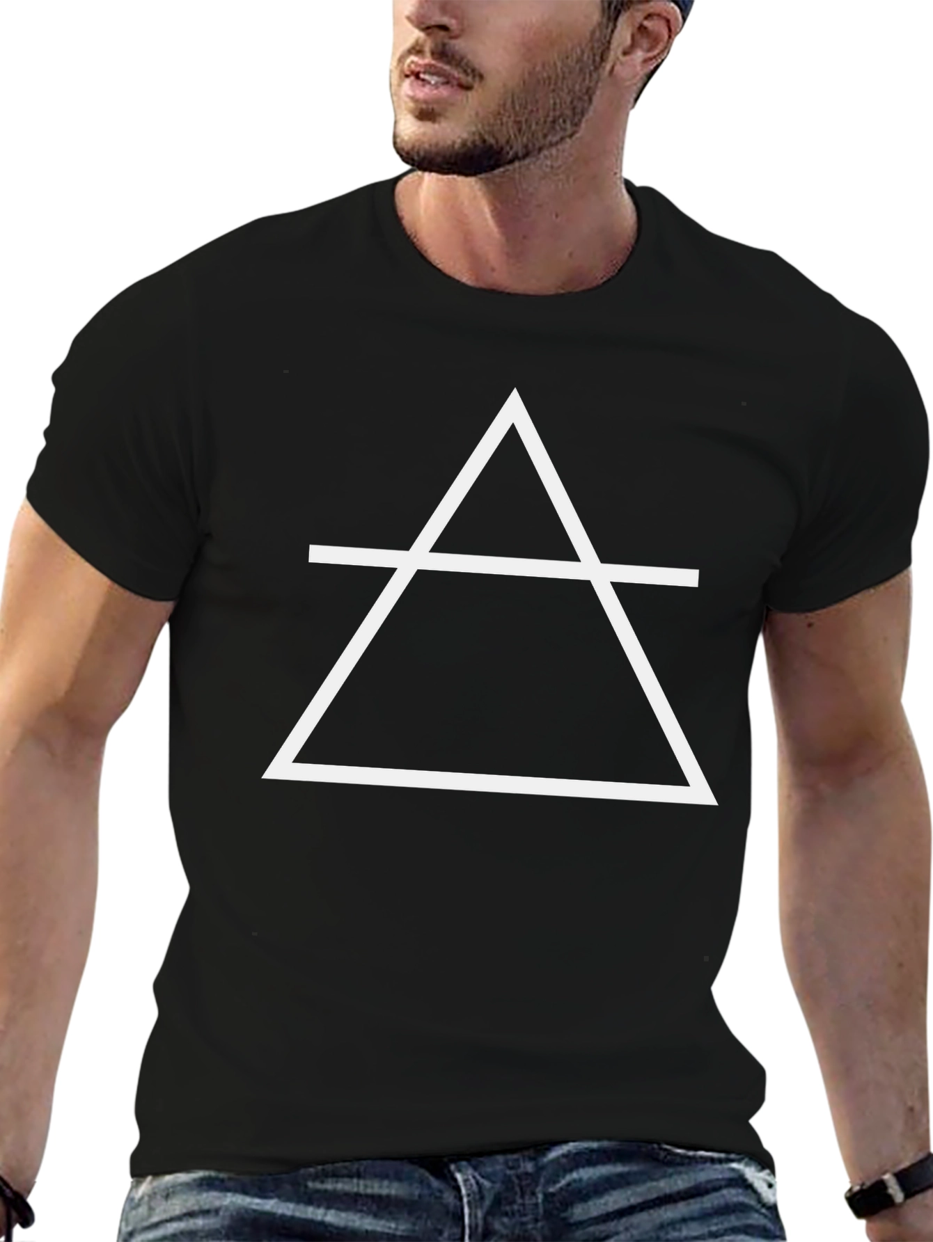 Geometric Symbol Black T-Shirt