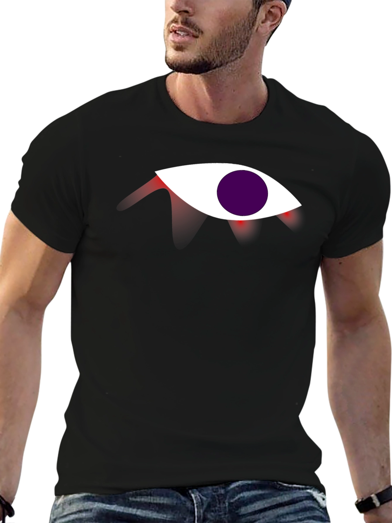 Mystic Eye Graphic Tee - Black Cotton Shirt