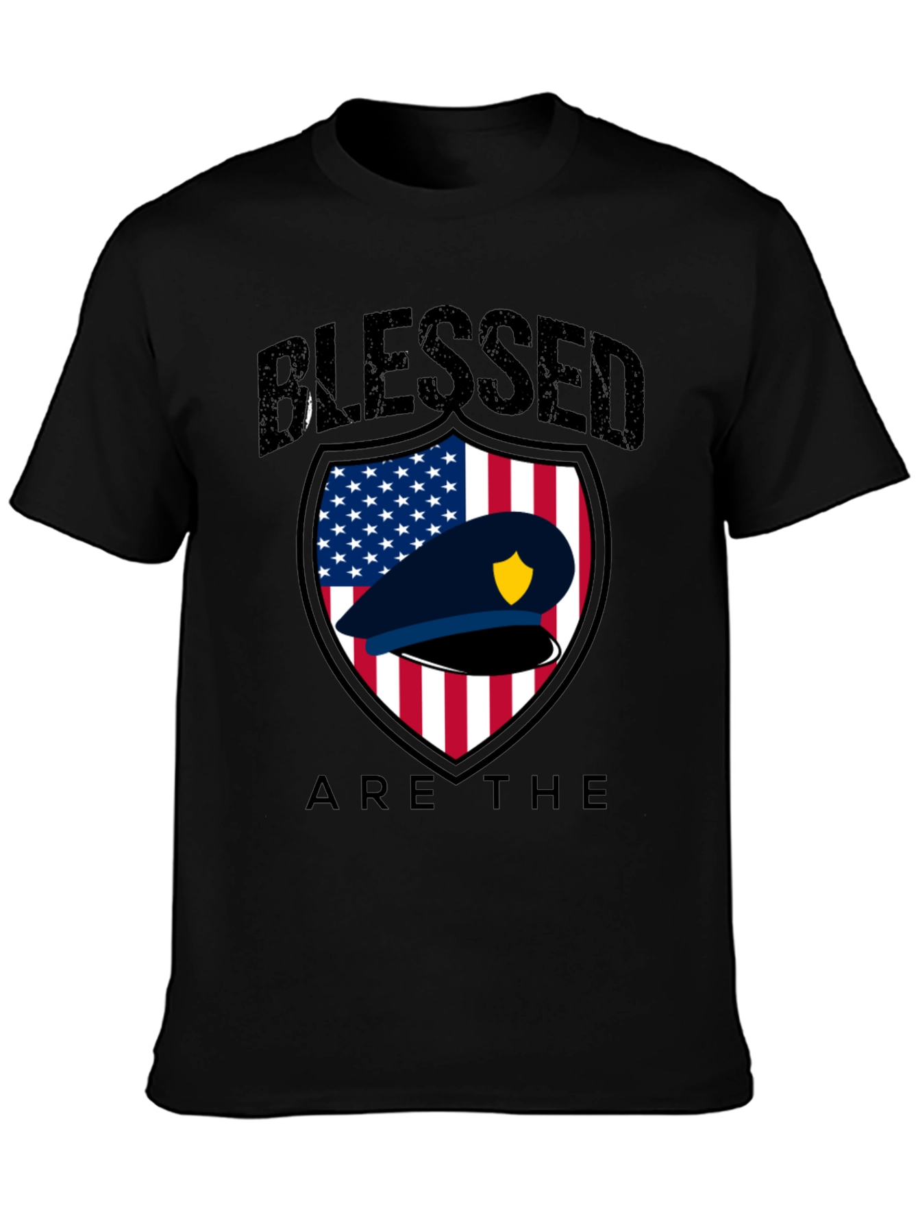 Blessed Police Officer Graphic T-Shirt