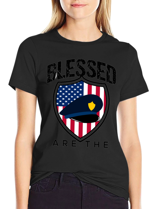 Blessed Police Officer Graphic T-Shirt