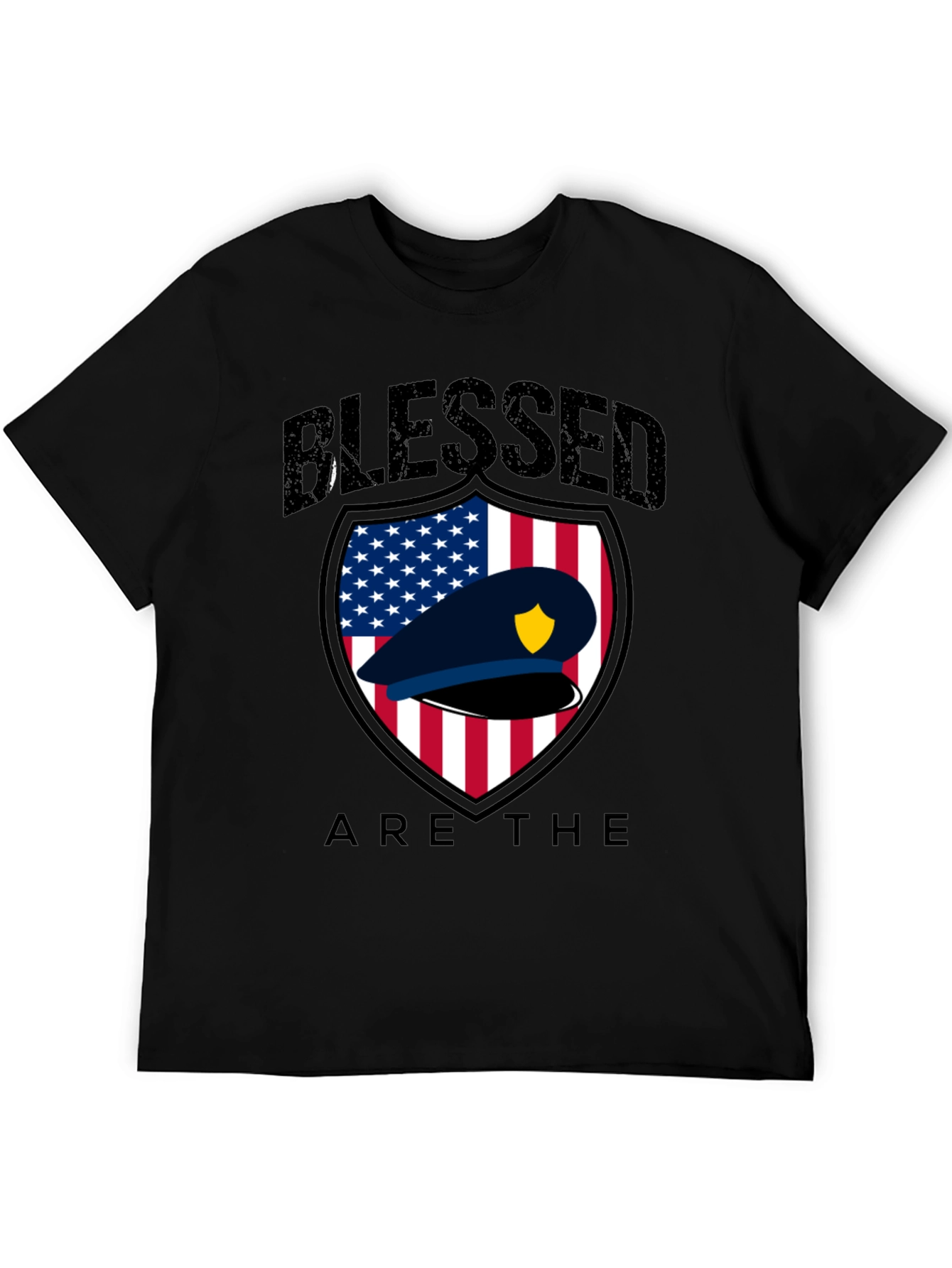 Blessed Police Officer Graphic T-Shirt