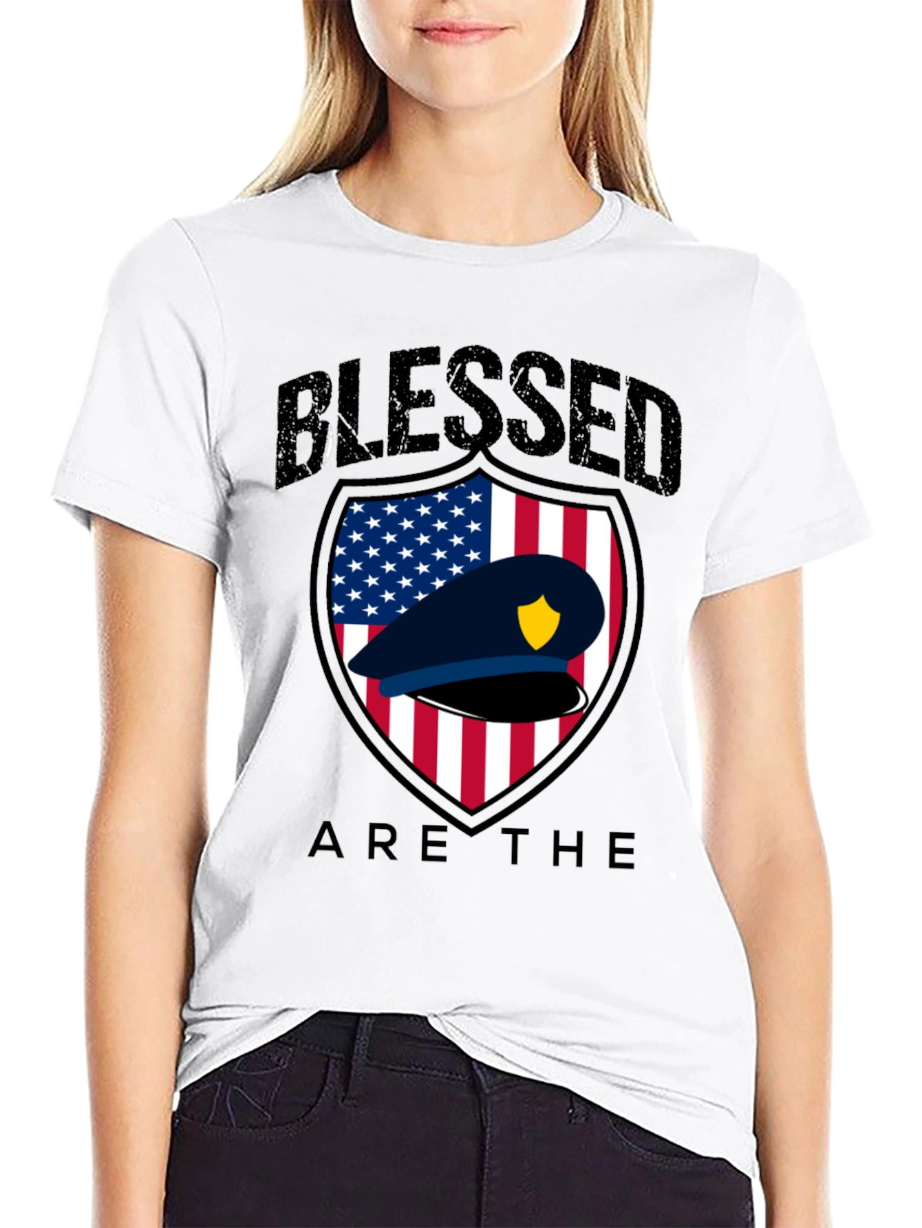 Blessed Police Officer Graphic T-Shirt