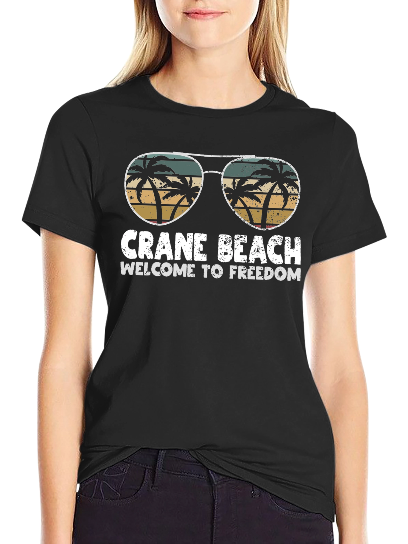Crane Beach Graphic T-Shirt - Welcome to Freedom