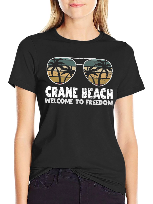 Crane Beach Graphic T-Shirt - Welcome to Freedom
