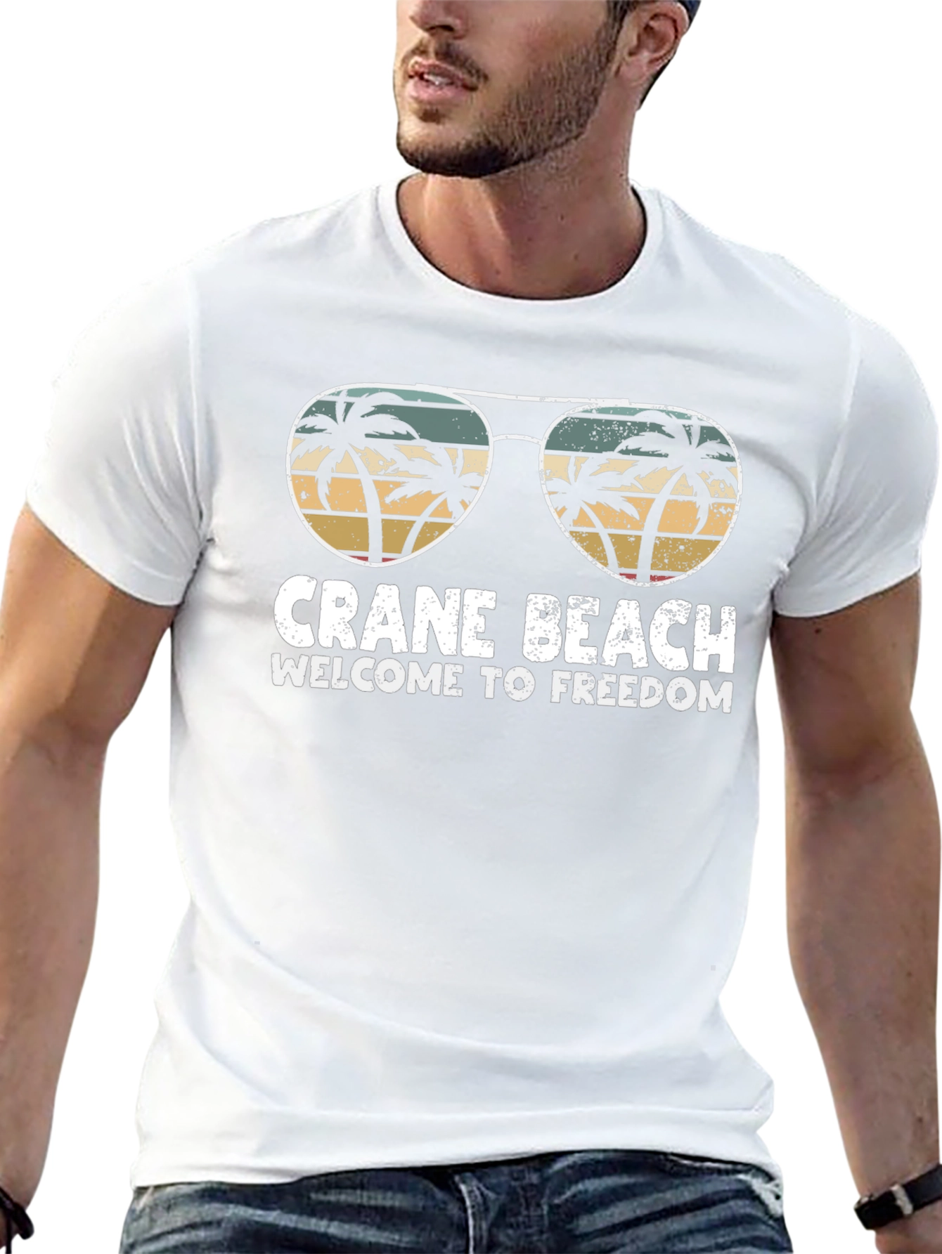 Crane Beach Graphic T-Shirt - Welcome to Freedom
