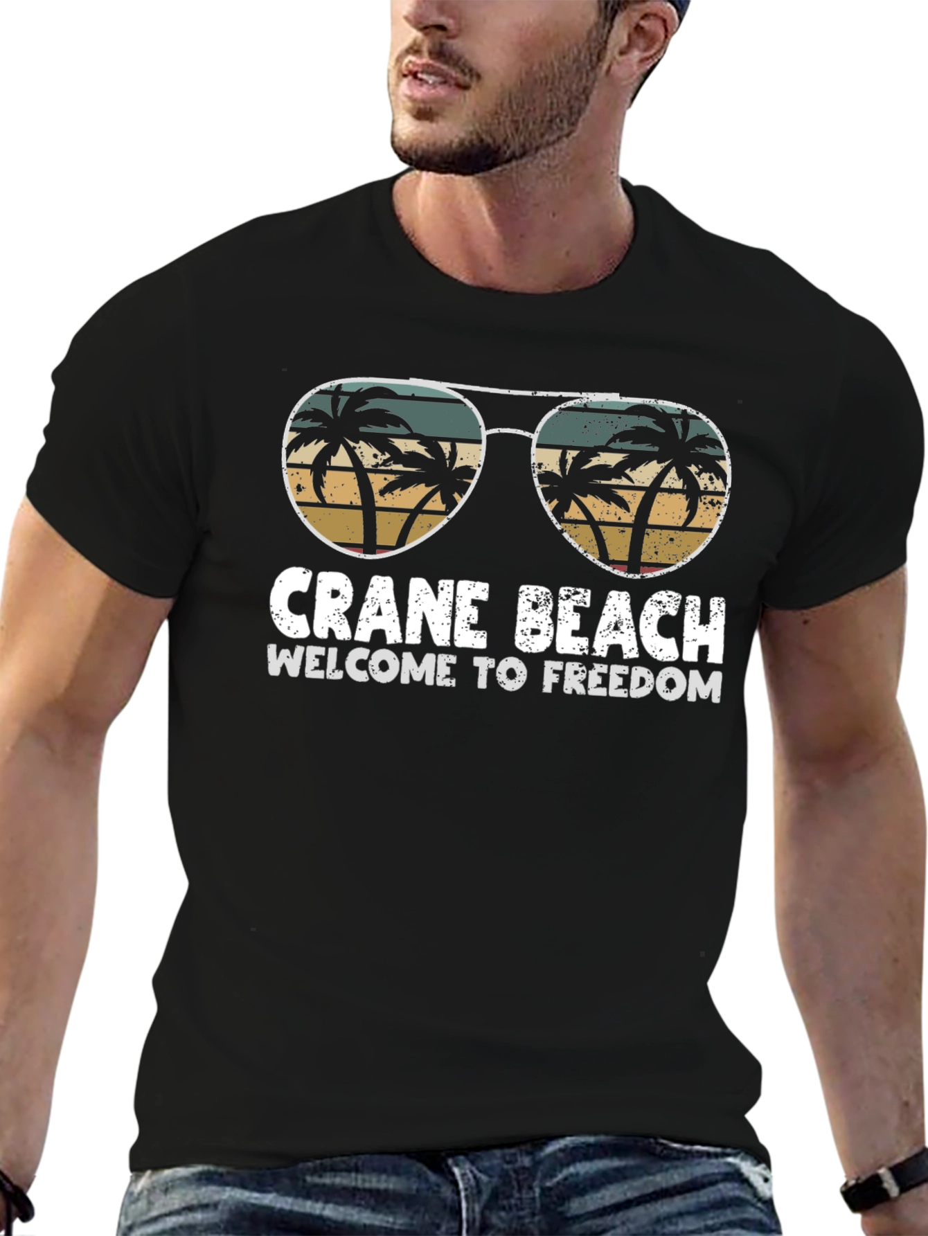 Crane Beach Graphic T-Shirt - Welcome to Freedom