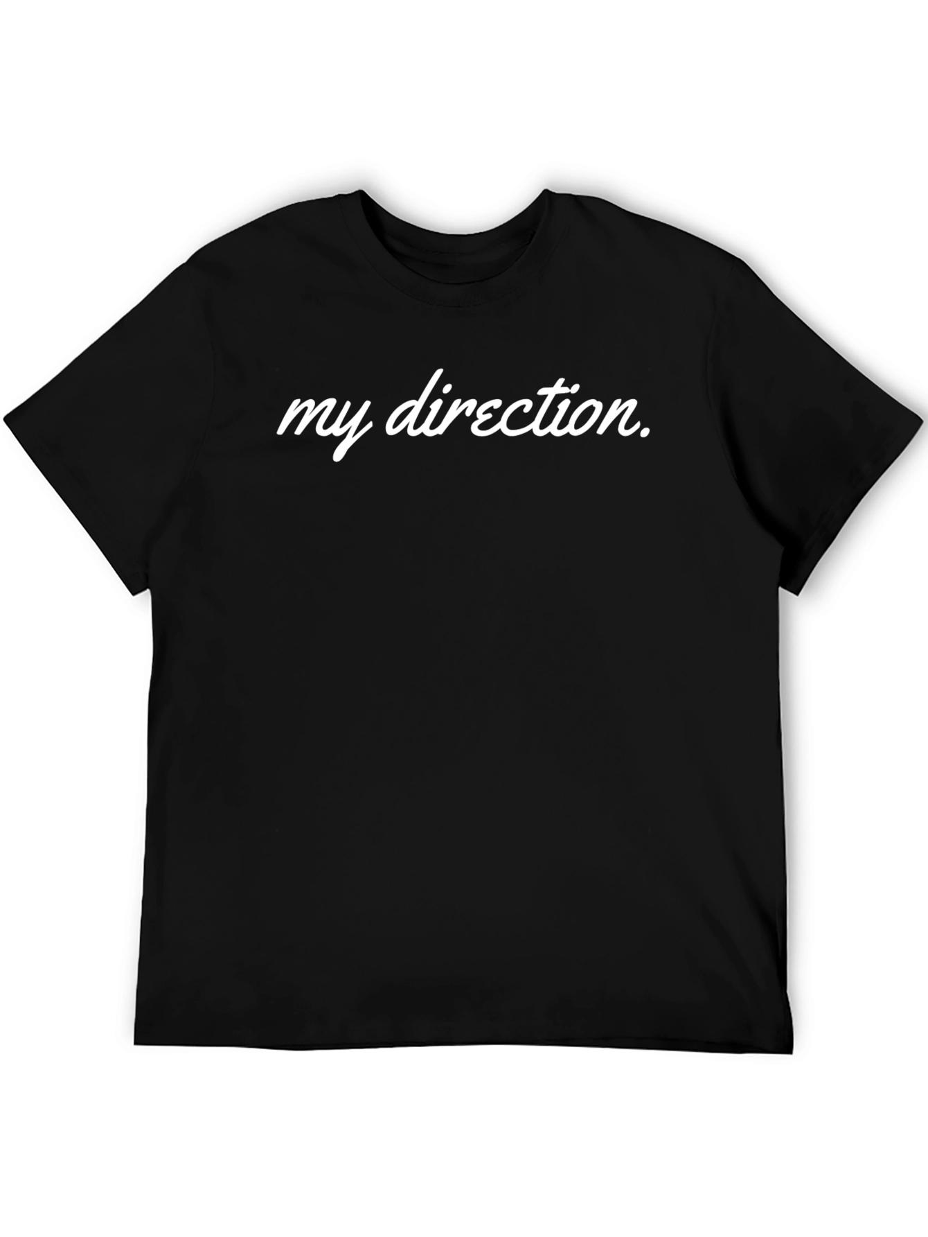 My Direction Graphic Tee - Black Cotton Casual Wear