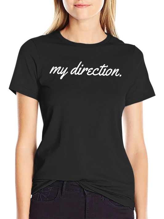 My Direction Graphic Tee - Black Cotton Casual Wear