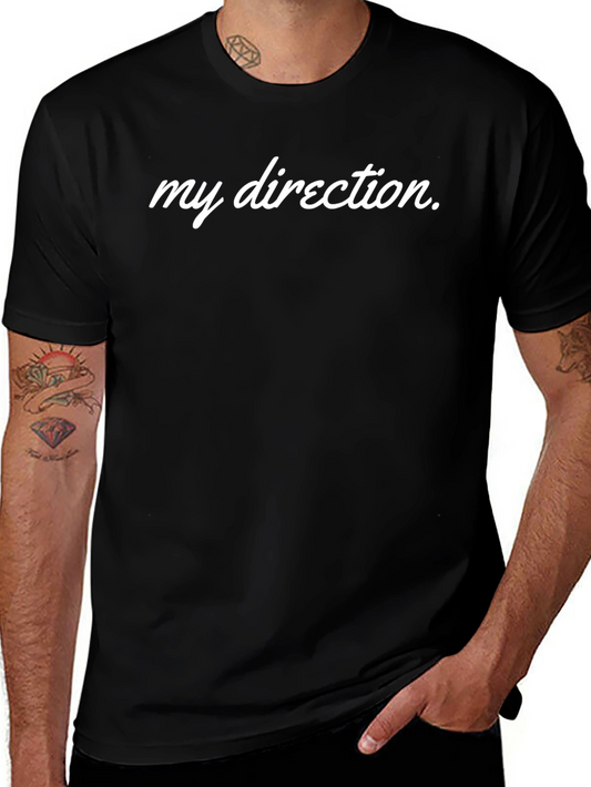 My Direction Graphic Tee - Black Cotton Casual Wear