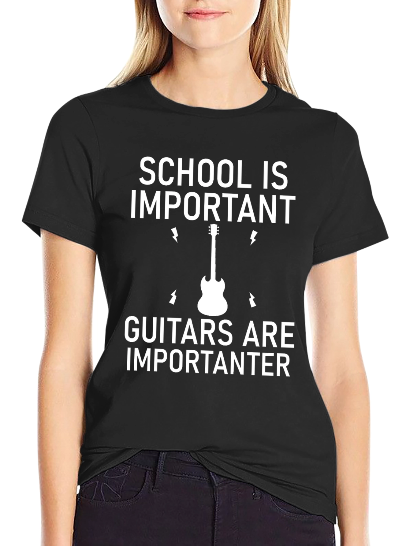 School is Important Guitar T-Shirt