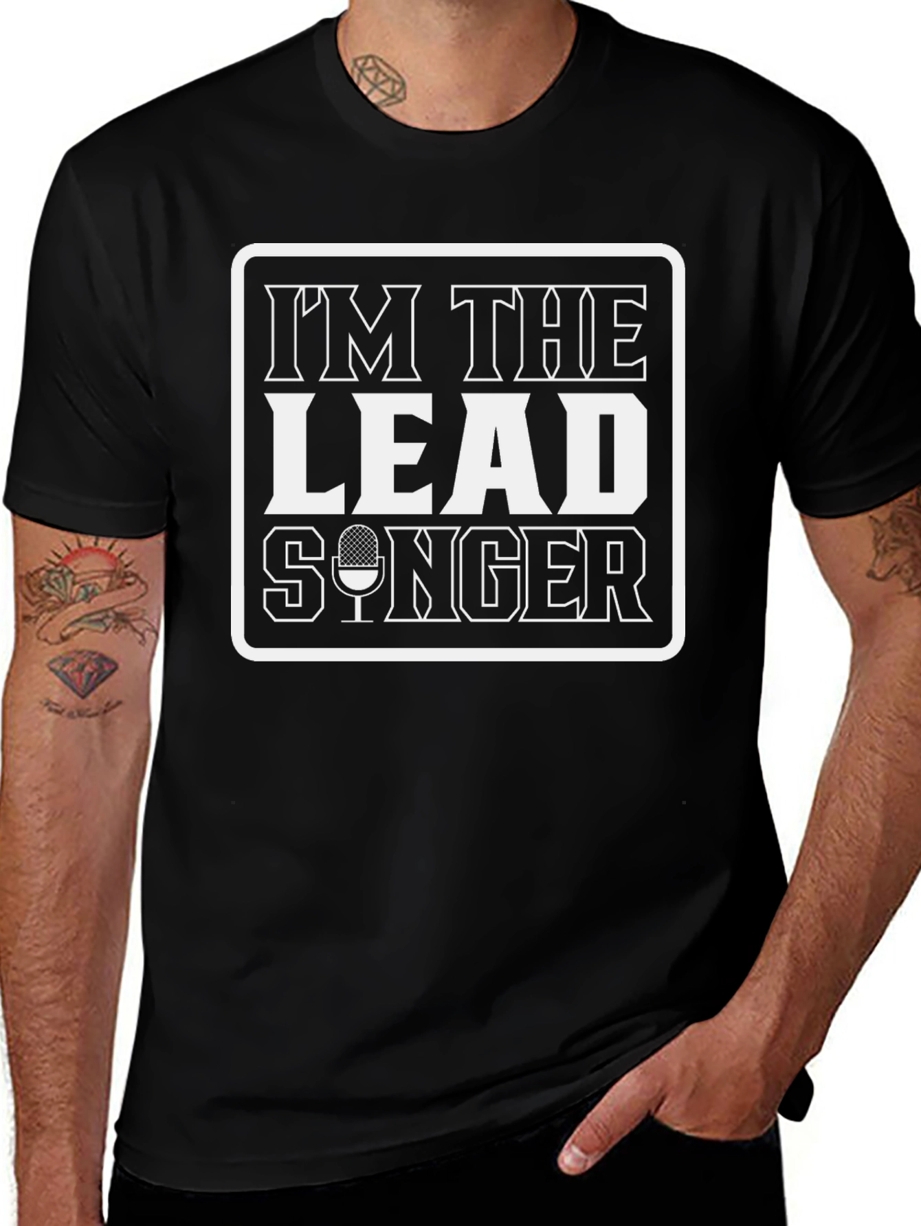 Im The Lead Singer Black Graphic Tee