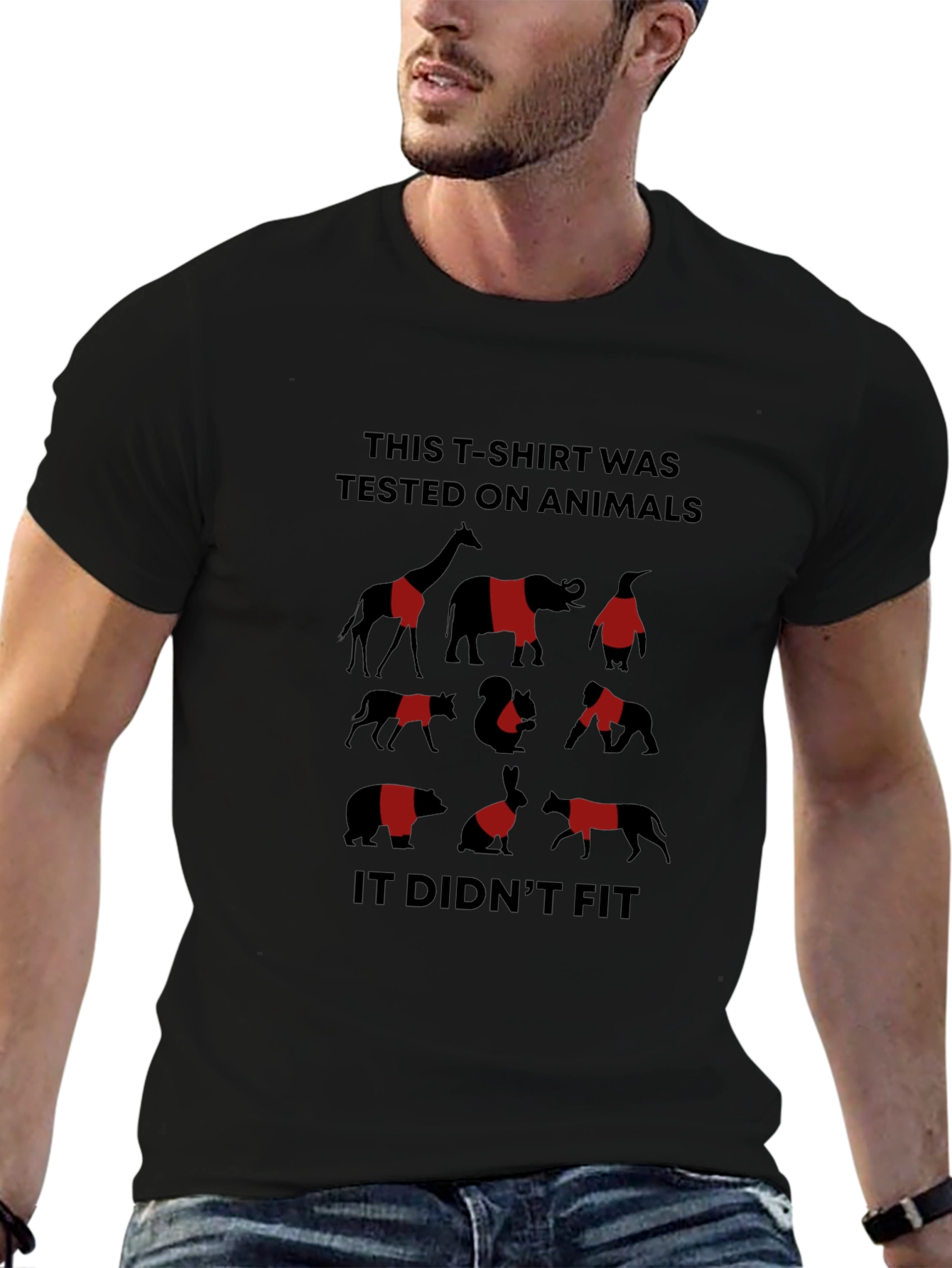 Animal Tested Graphic T-Shirt - Humorous Design