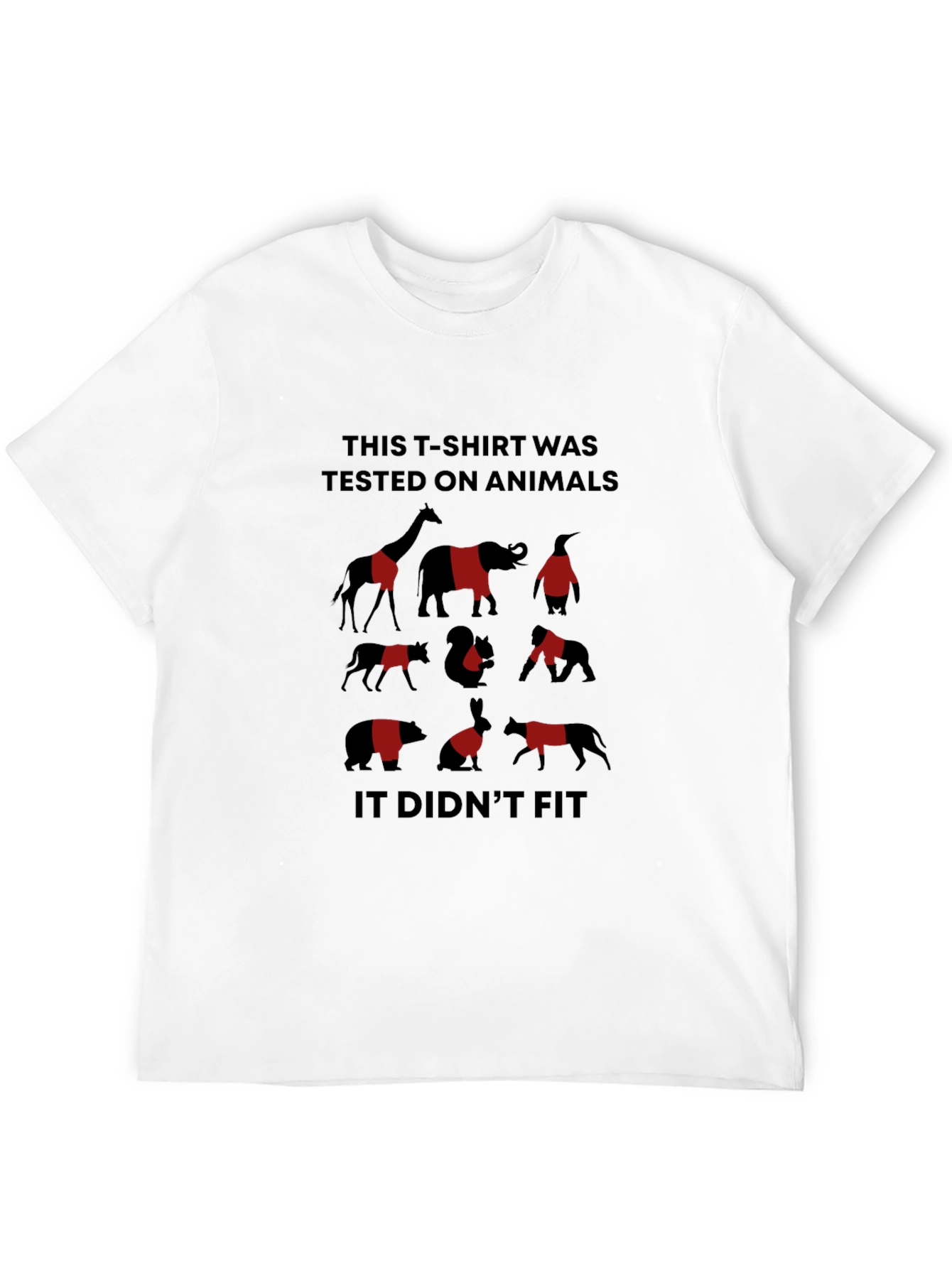 Animal Tested Graphic T-Shirt - Humorous Design
