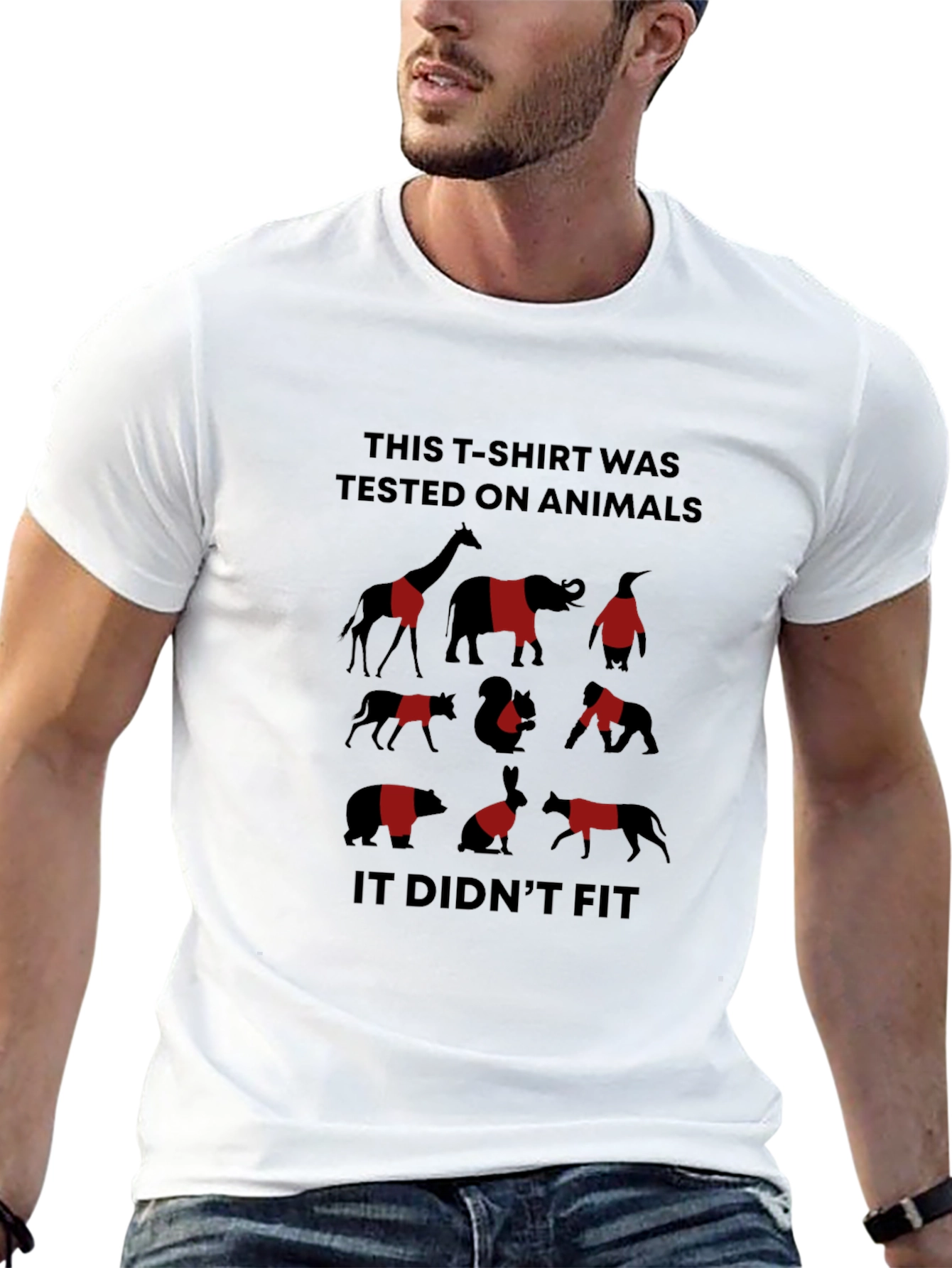 Animal Tested Graphic T-Shirt - Humorous Design