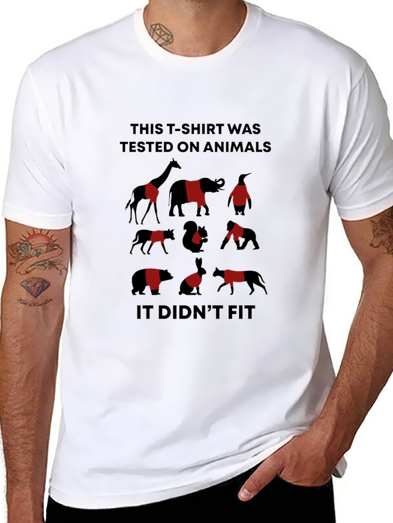 Animal Tested Graphic T-Shirt - Humorous Design