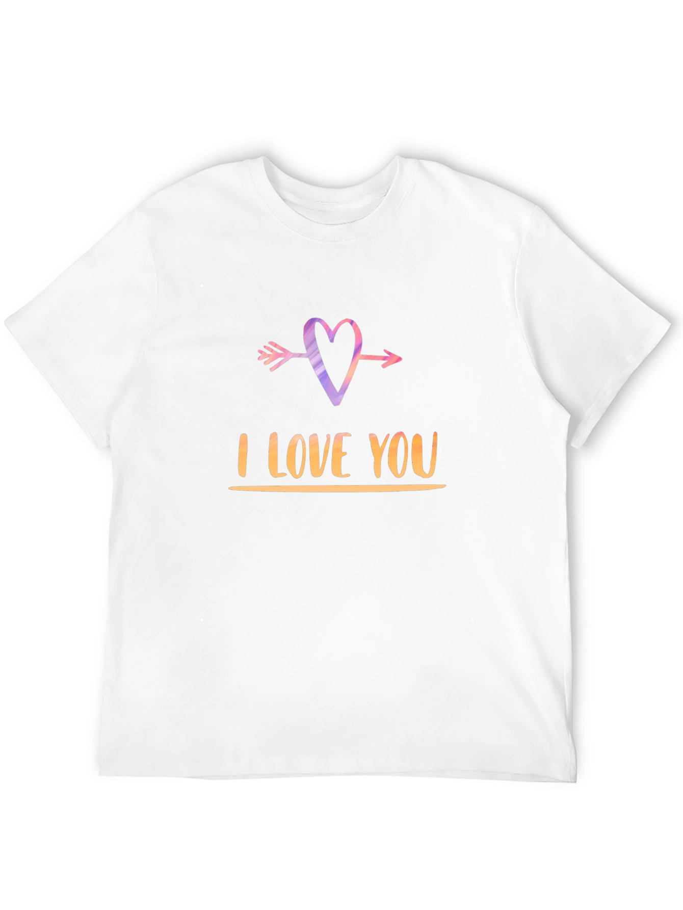 I Love You Arrow Heart Black Graphic Tee