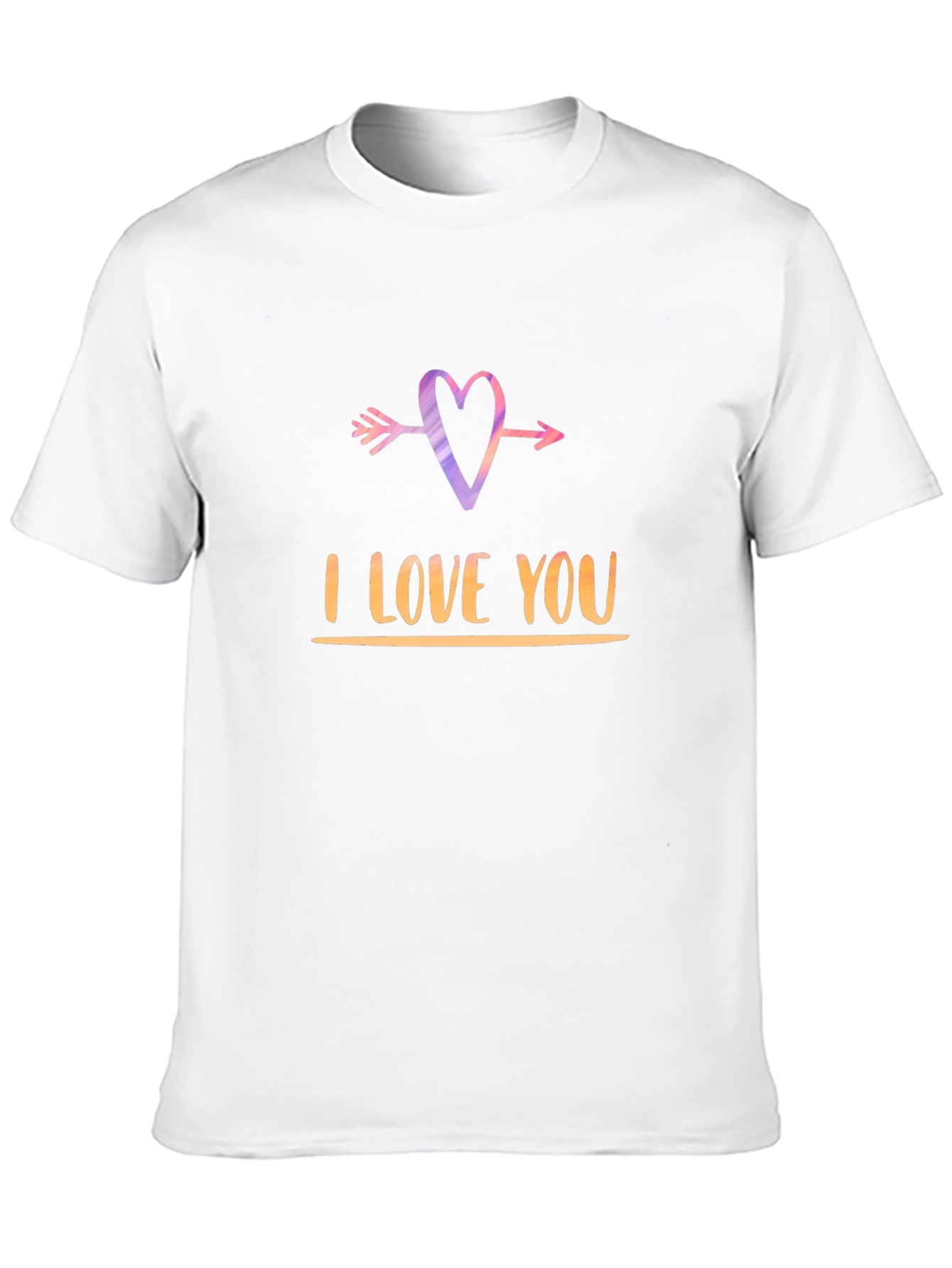 I Love You Arrow Heart Black Graphic Tee