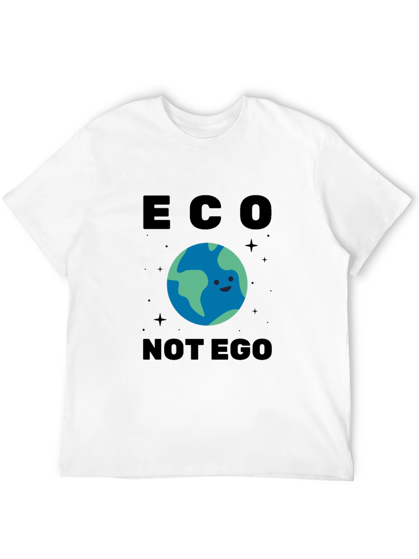 Eco Not Ego Earth Graphic T-Shirt