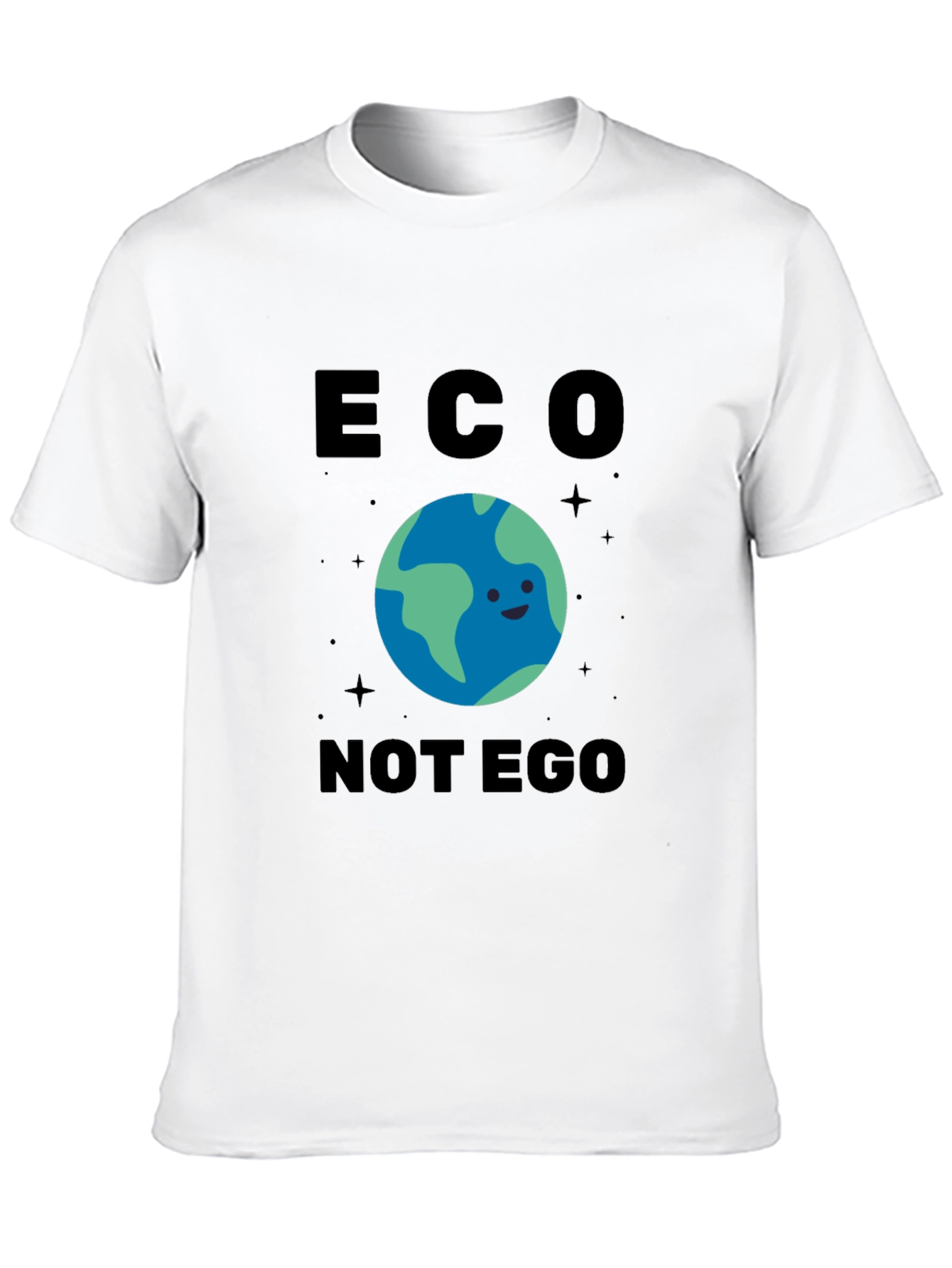 Eco Not Ego Earth Graphic T-Shirt