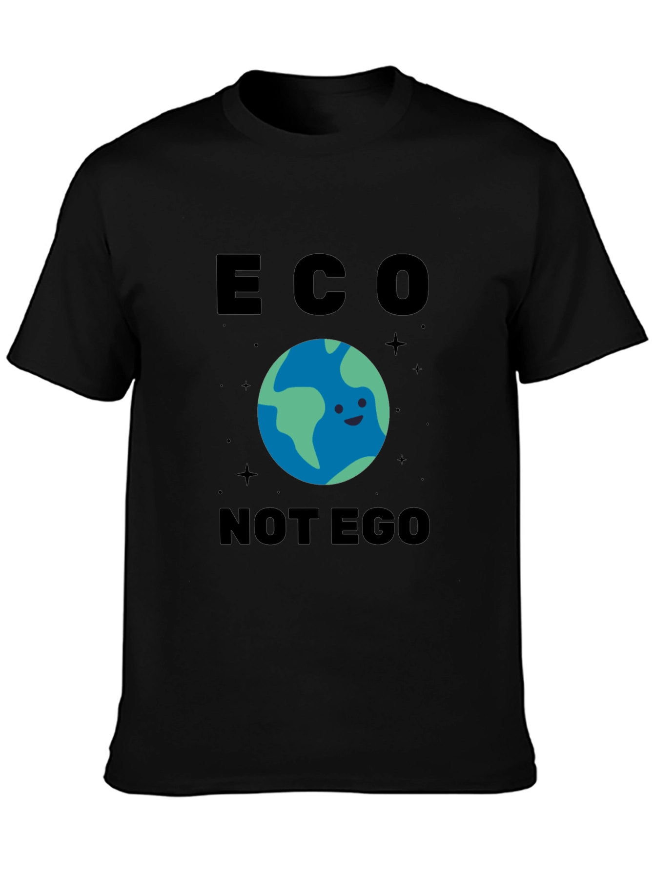 Eco Not Ego Earth Graphic T-Shirt