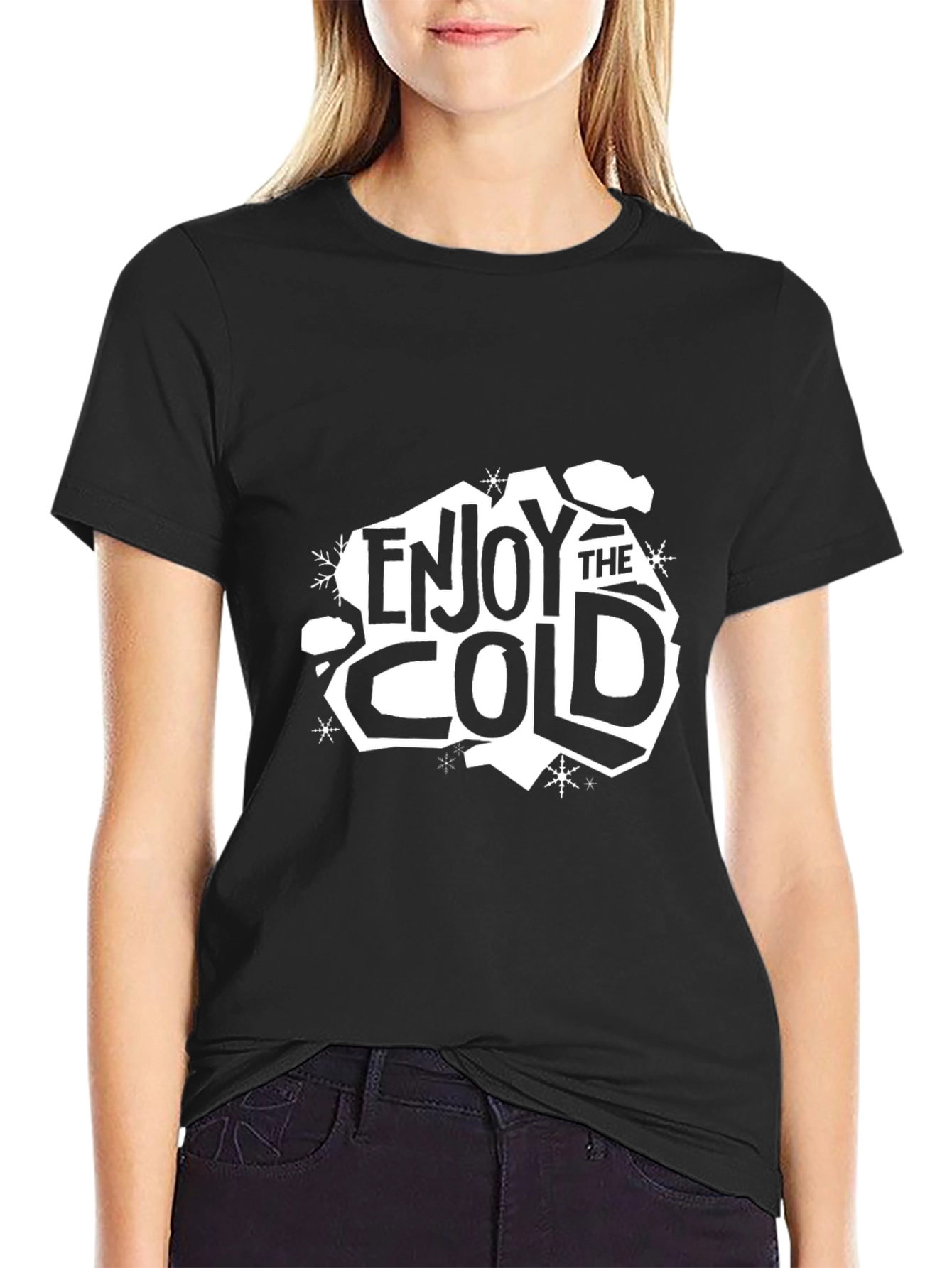 Enjoy the Cold Black Graphic Tee