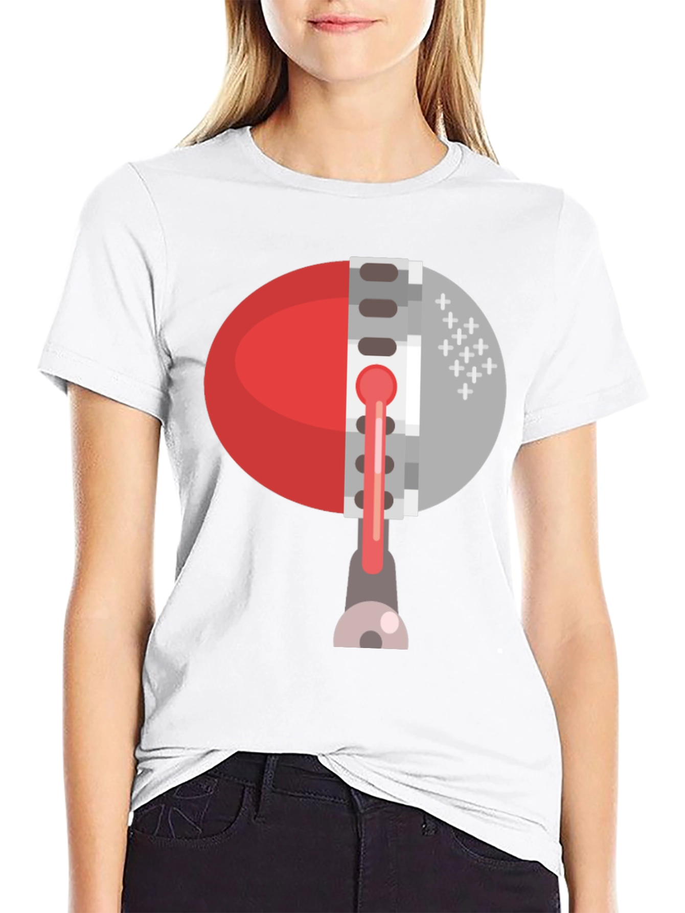 Abstract Zipper Graphic Tee - Unique Fashion Statement