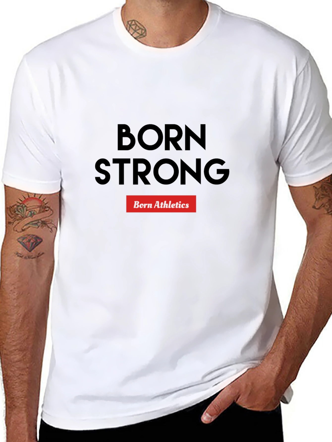 Born Strong Athletics Black T-Shirt