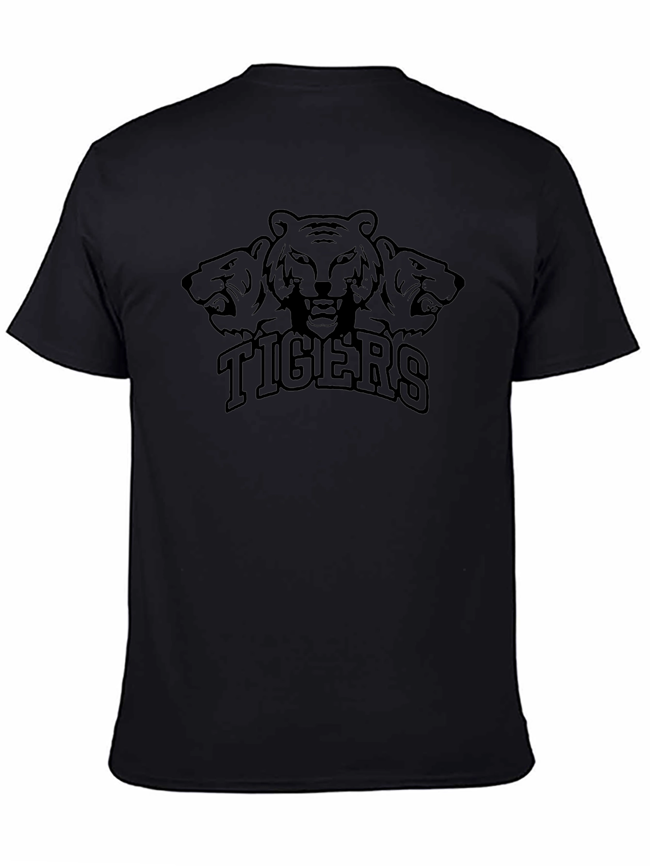 Tigers Graphic Print Black T-Shirt
