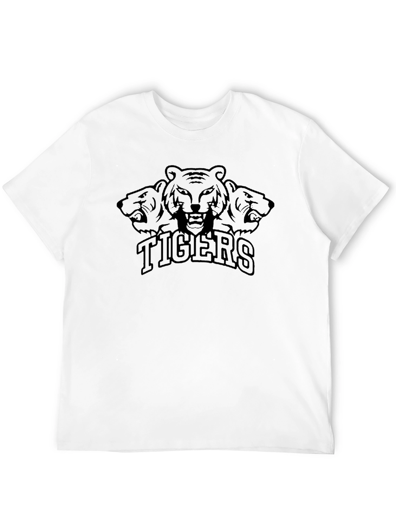 Tigers Graphic Print Black T-Shirt