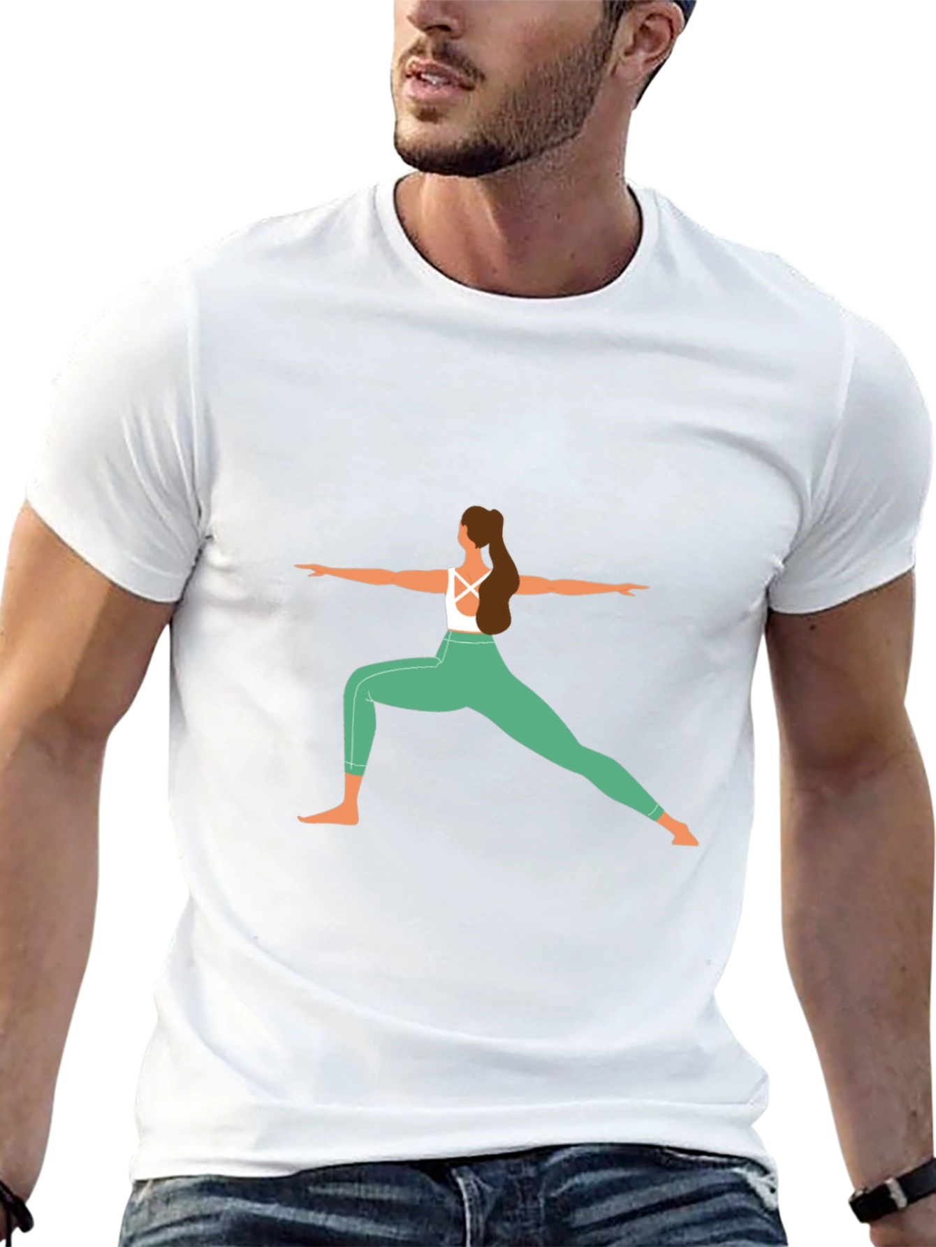 Yoga Pose Graphic Tee - Zen Style