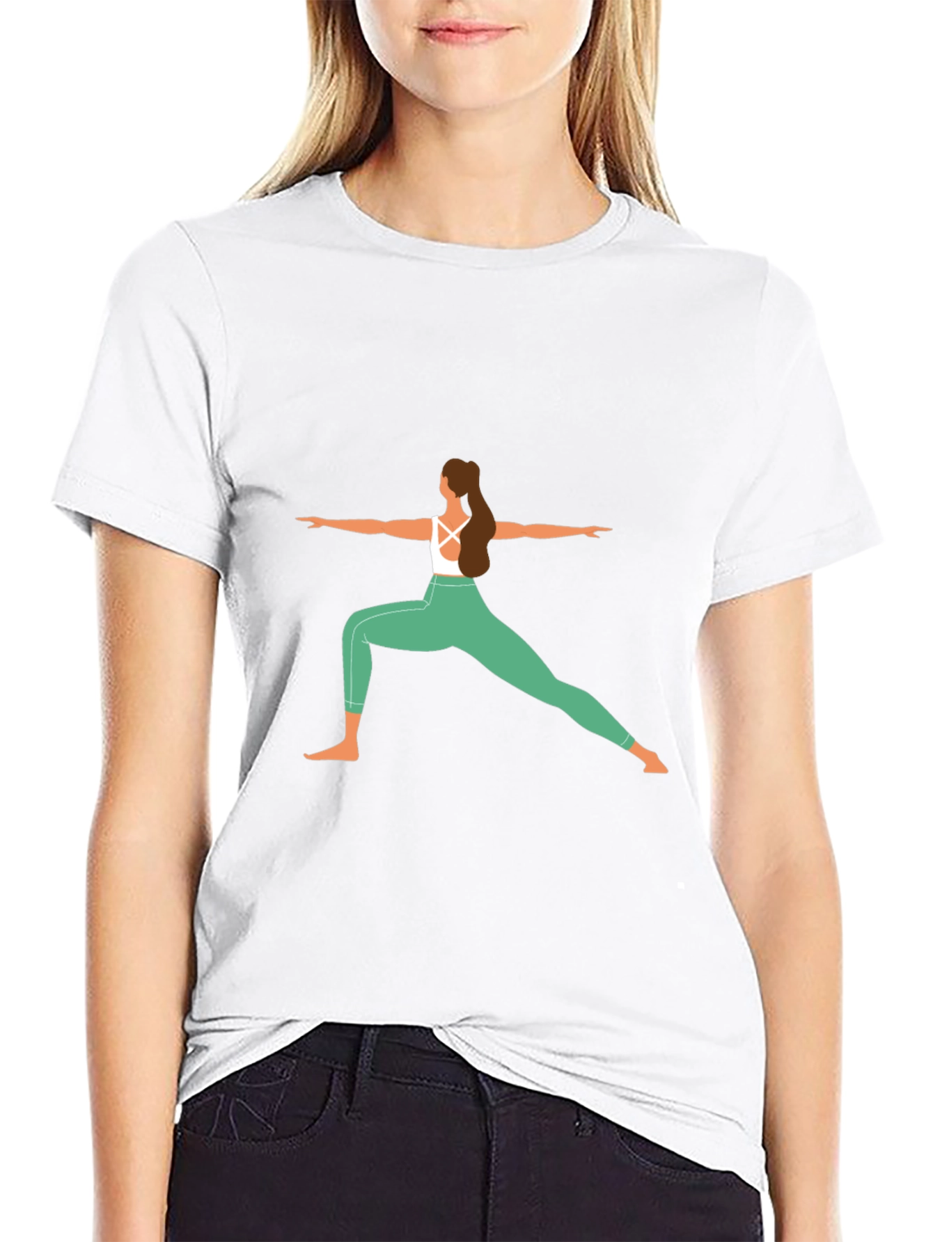 Yoga Pose Graphic Tee - Zen Style