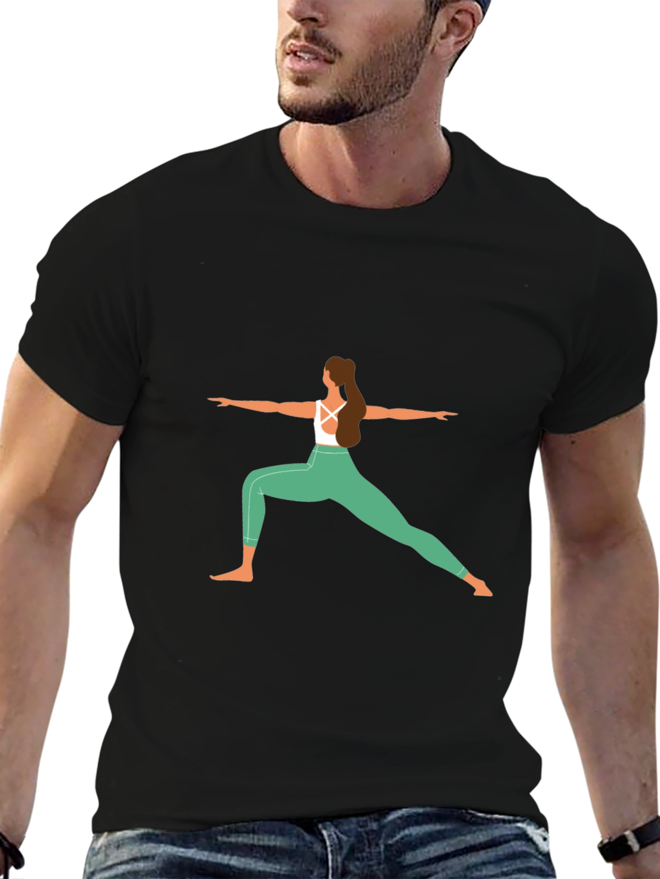 Yoga Pose Graphic Tee - Zen Style