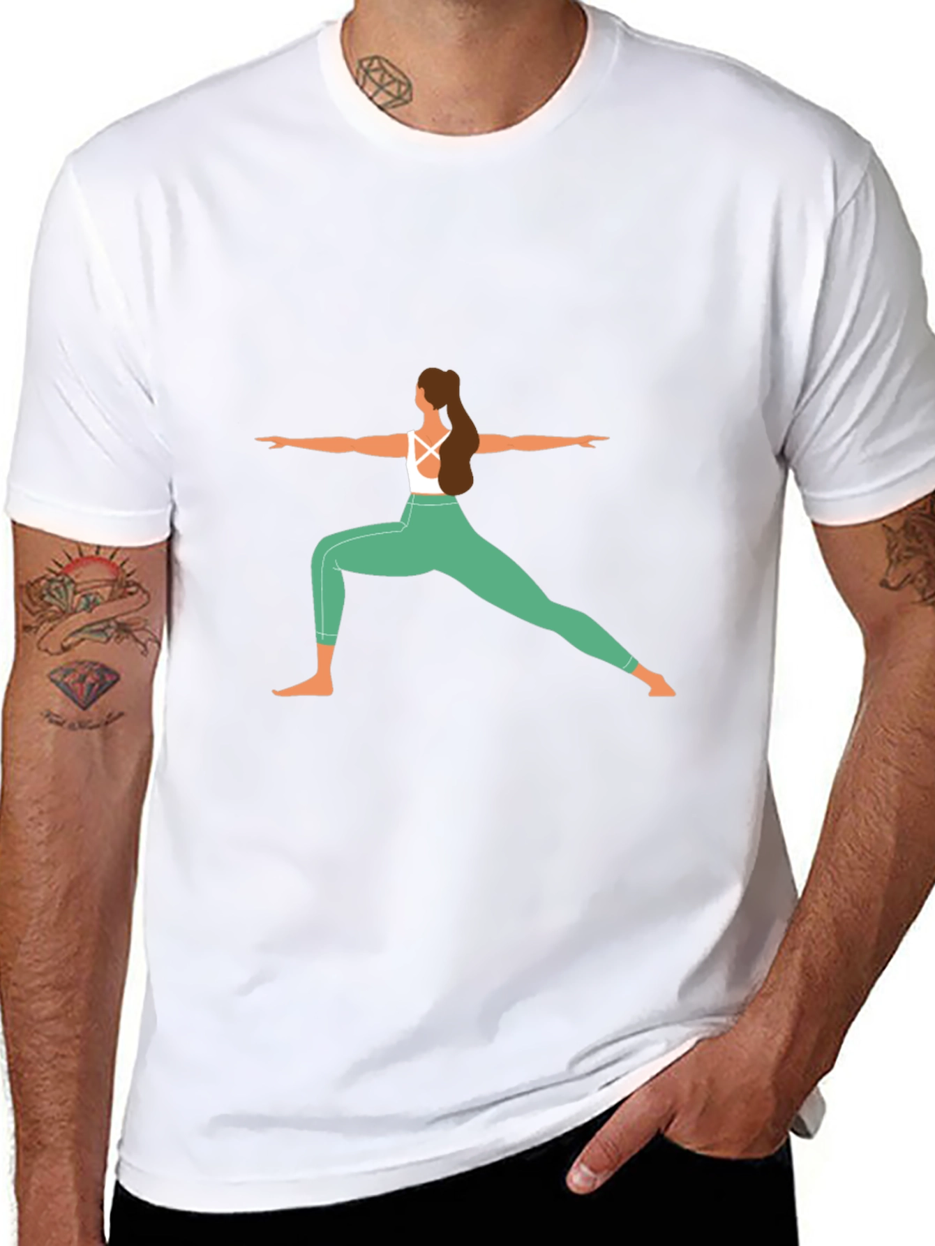 Yoga Pose Graphic Tee - Zen Style