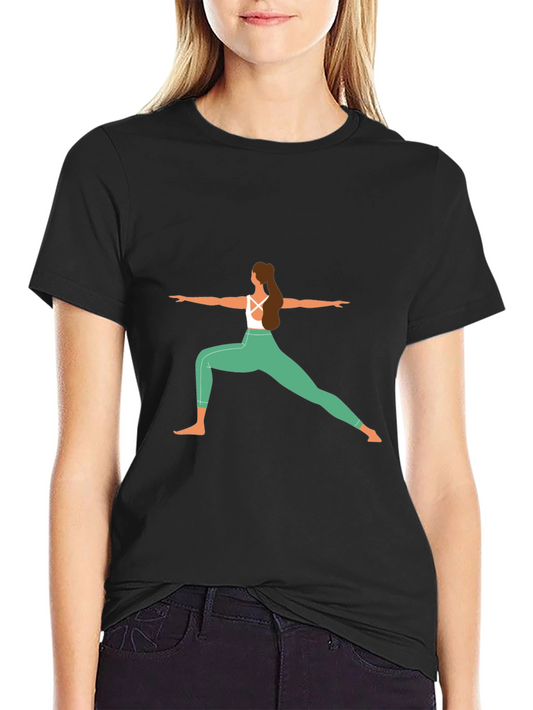 Yoga Pose Graphic Tee - Zen Style