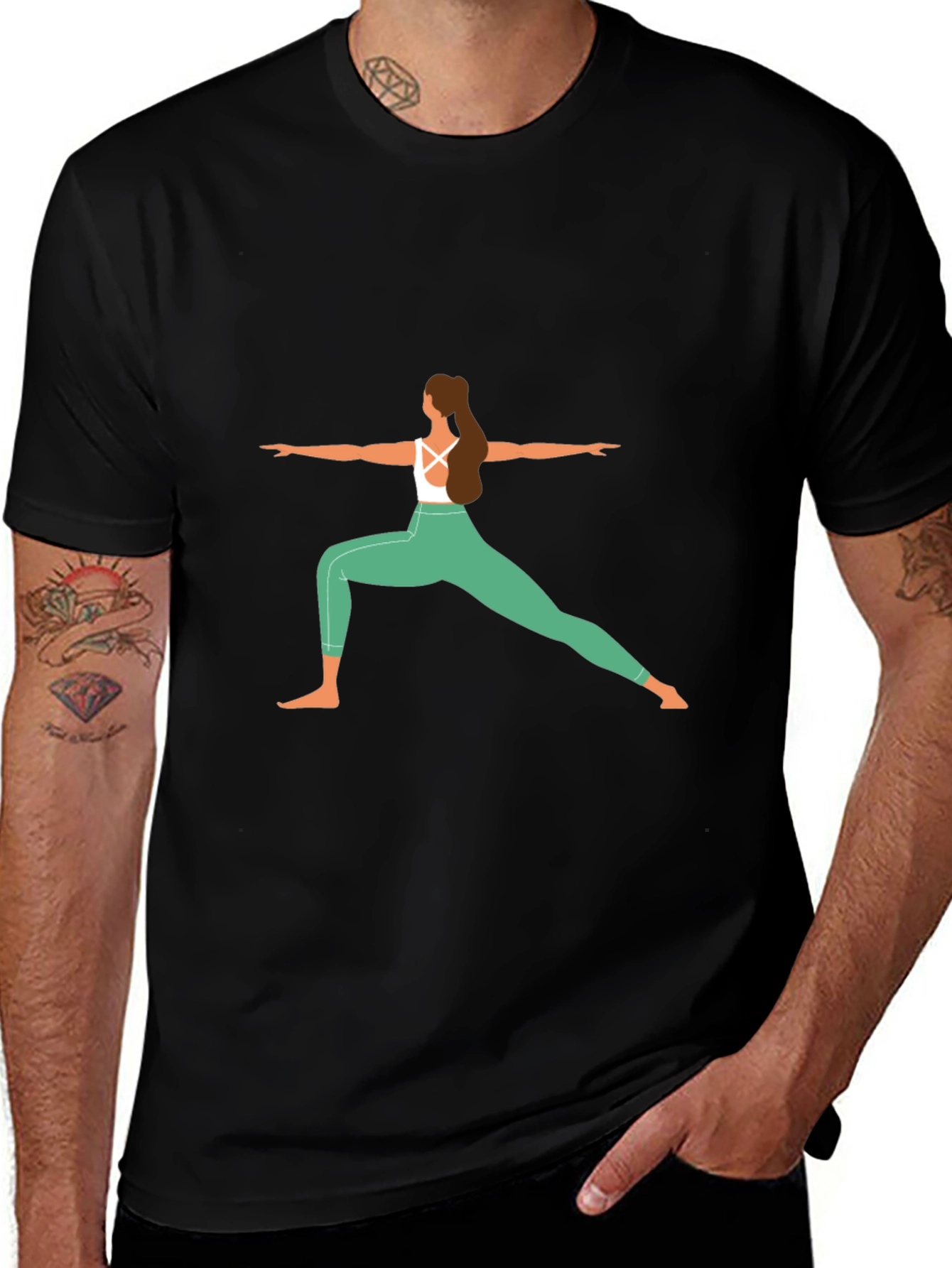Yoga Pose Graphic Tee - Zen Style