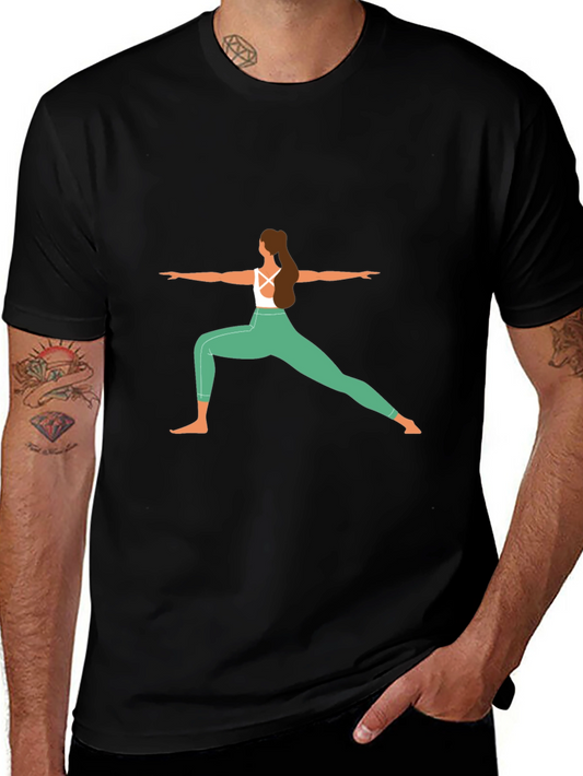 Yoga Pose Graphic Tee - Zen Style