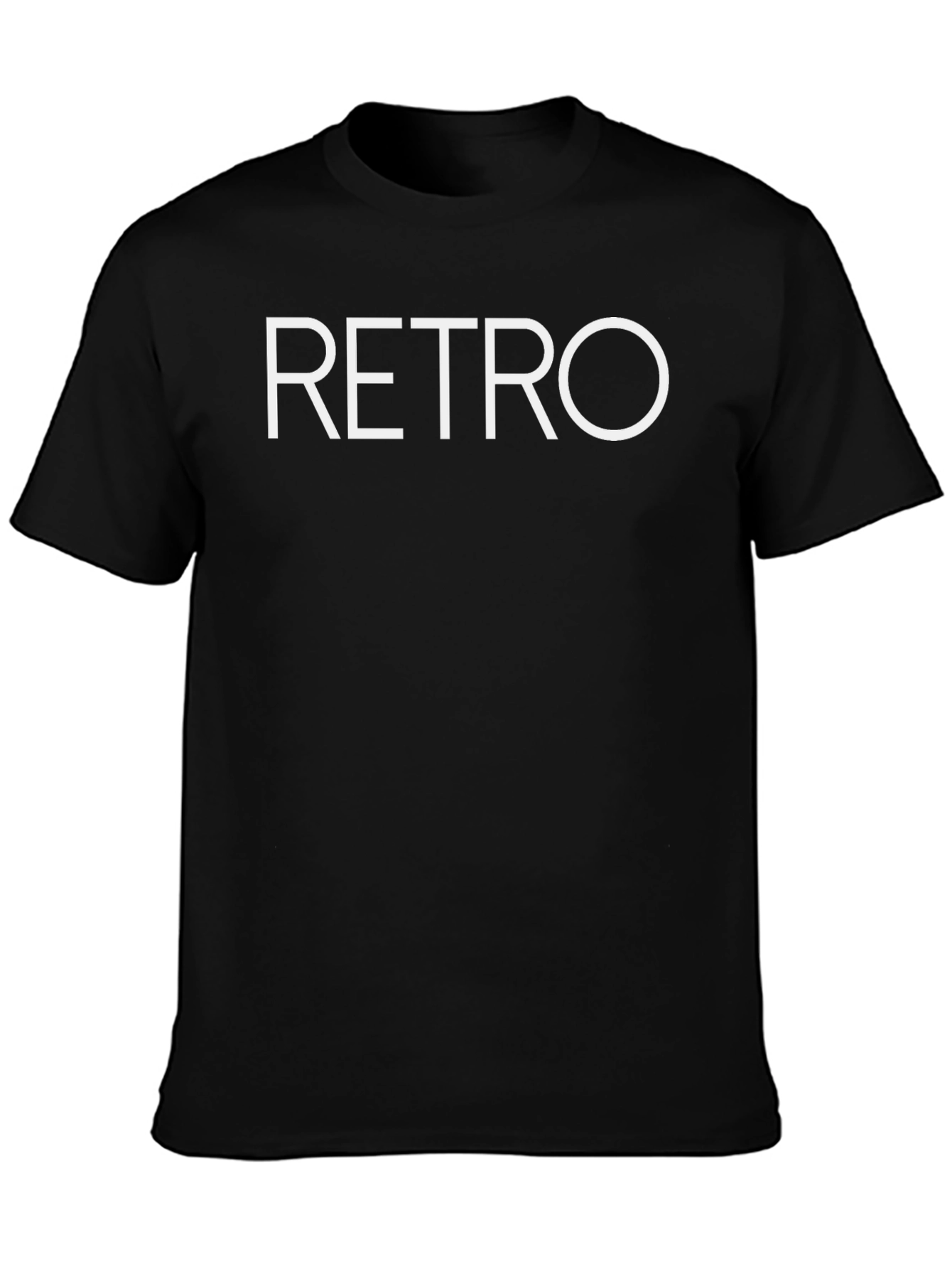 Retro Graphic Print T-Shirt - Black