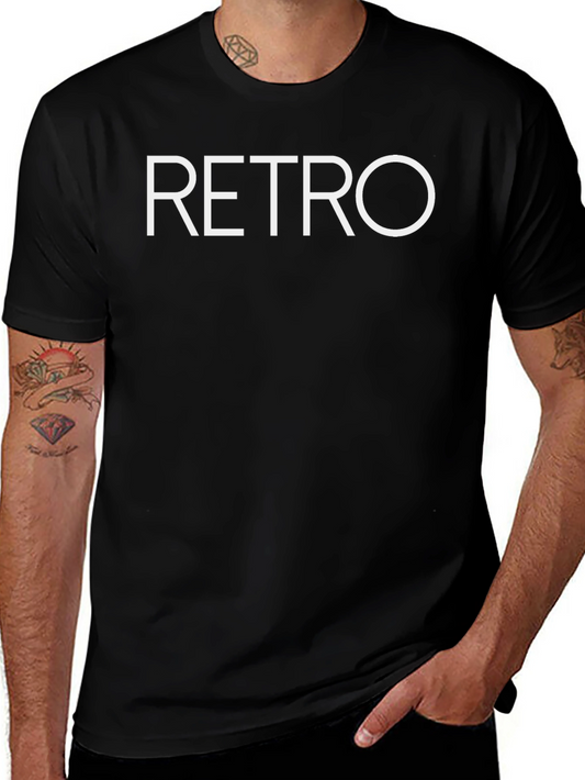 Retro Graphic Print T-Shirt - Black