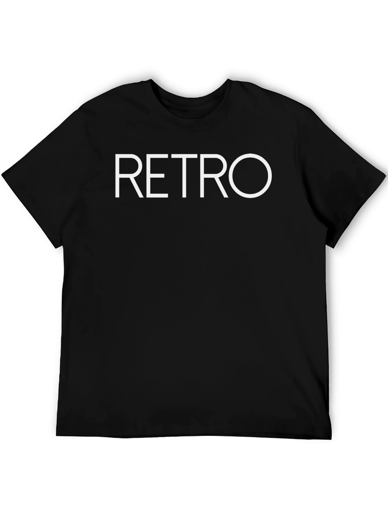Retro Graphic Print T-Shirt - Black